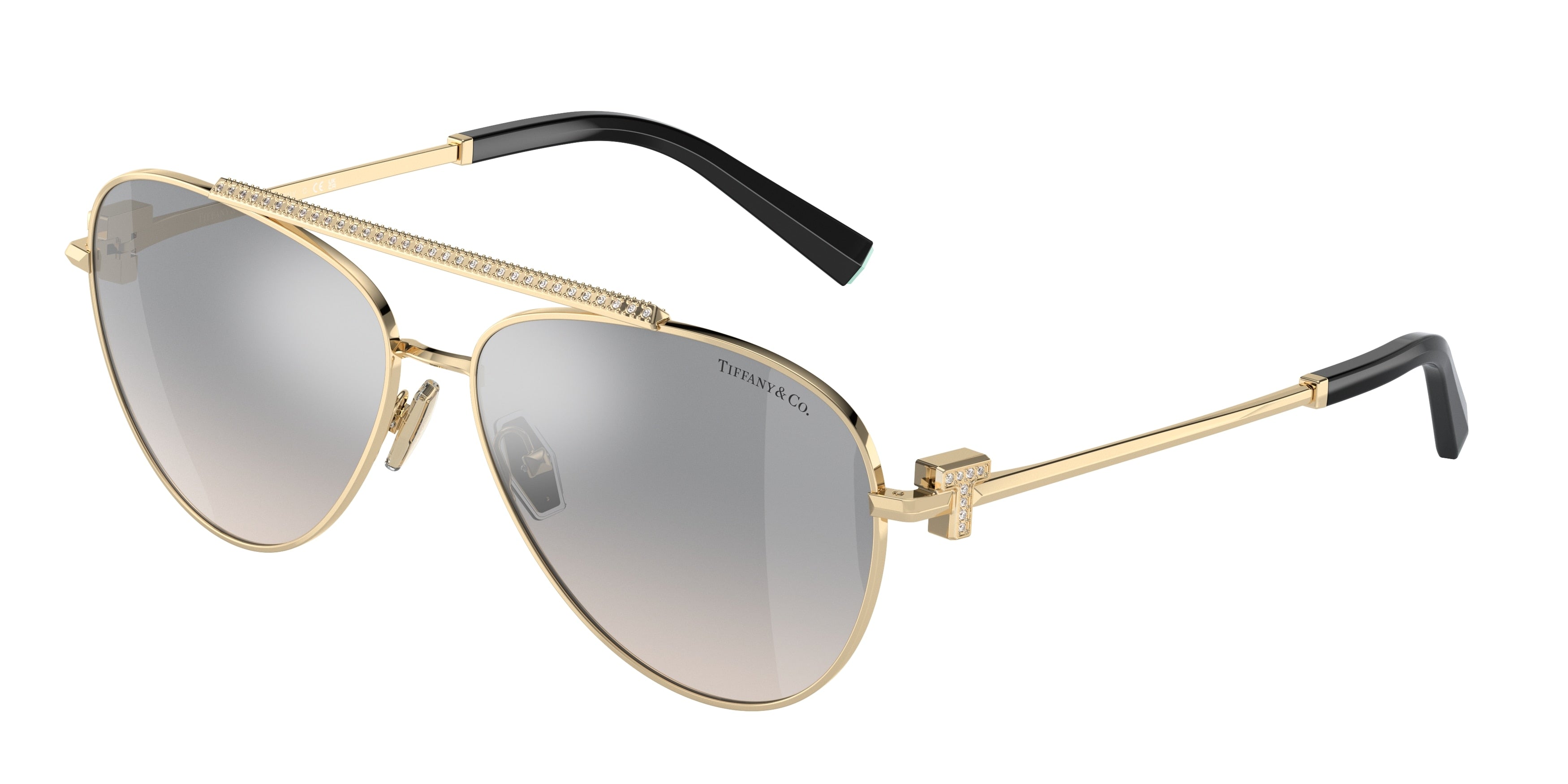 Tiffany TF3101B Pilot Sunglasses 61791U-Pale Gold 59-140-14 - Color Map Gold