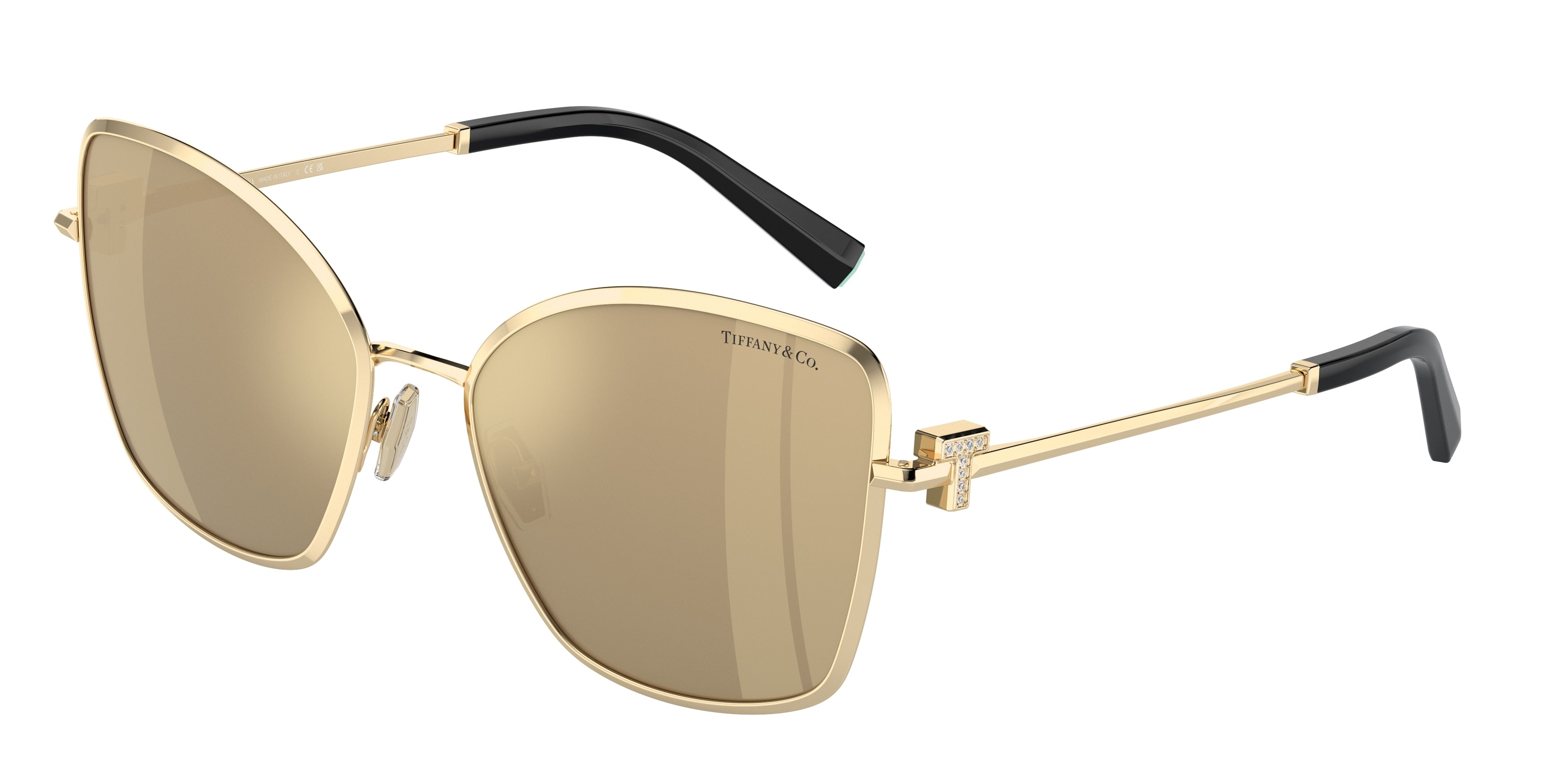 Tiffany TF3102B Butterfly Sunglasses 614903-Pale Gold 58-140-18 - Color Map Gold