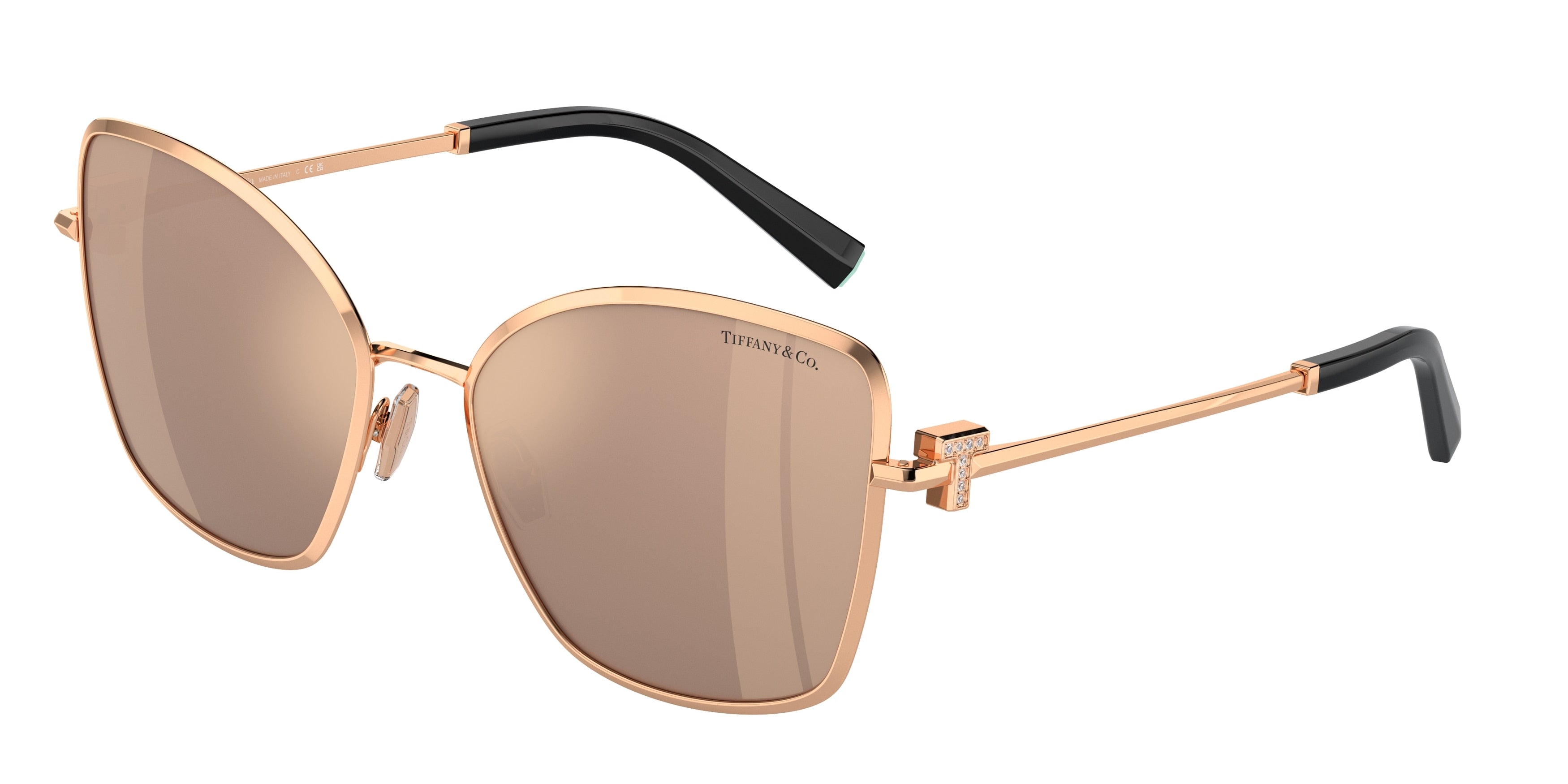 Tiffany TF3102B Butterfly Sunglasses 61750W-Rose Gold 58-140-18 - Color Map Gold