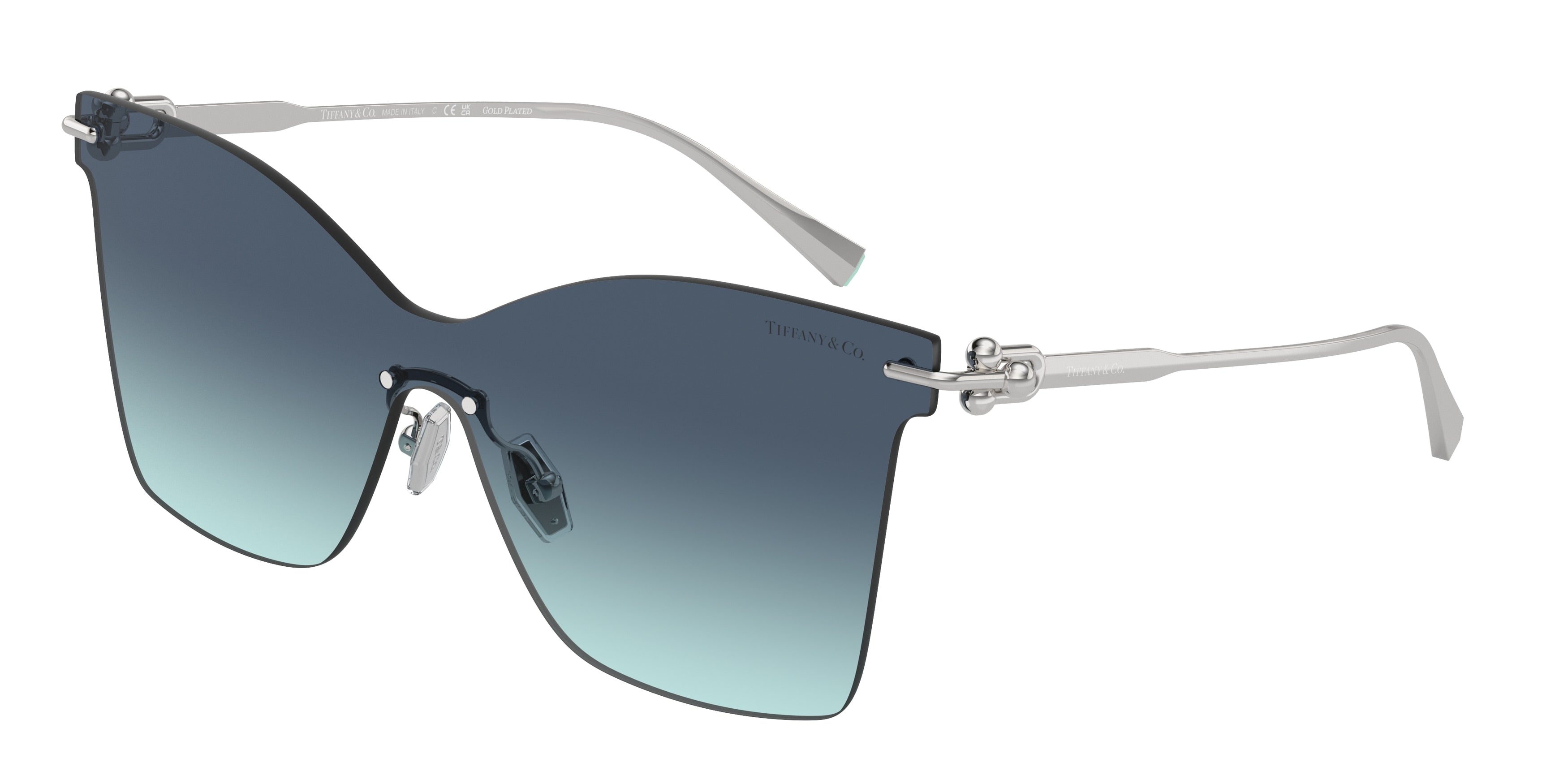 Tiffany TF3103K Butterfly Sunglasses 62139S-Silver Gold Plated 0-140-143 - Color Map Silver