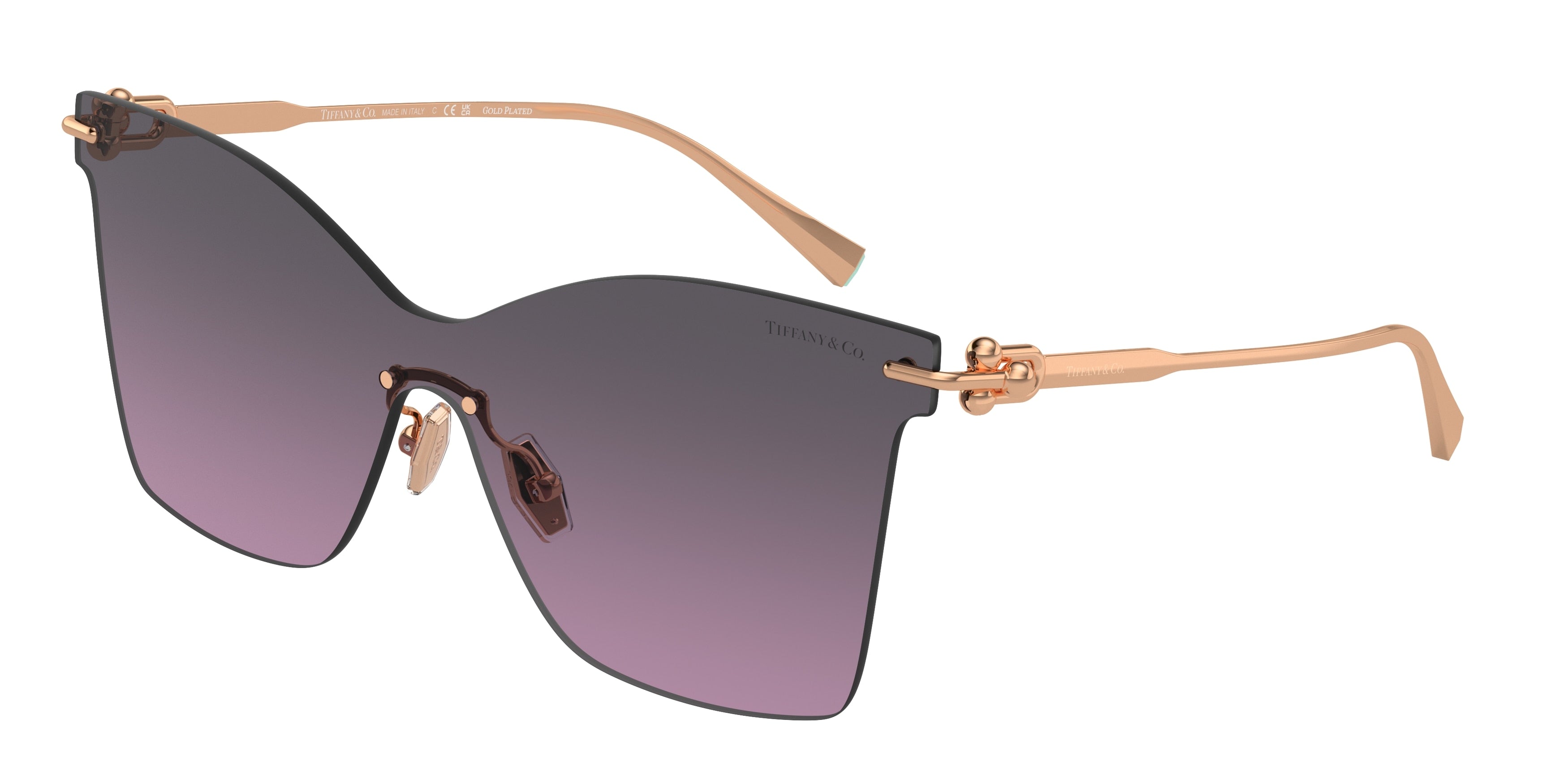 Tiffany TF3103K Butterfly Sunglasses 62144Q-Rose Gold Plated 0-140-143 - Color Map Gold