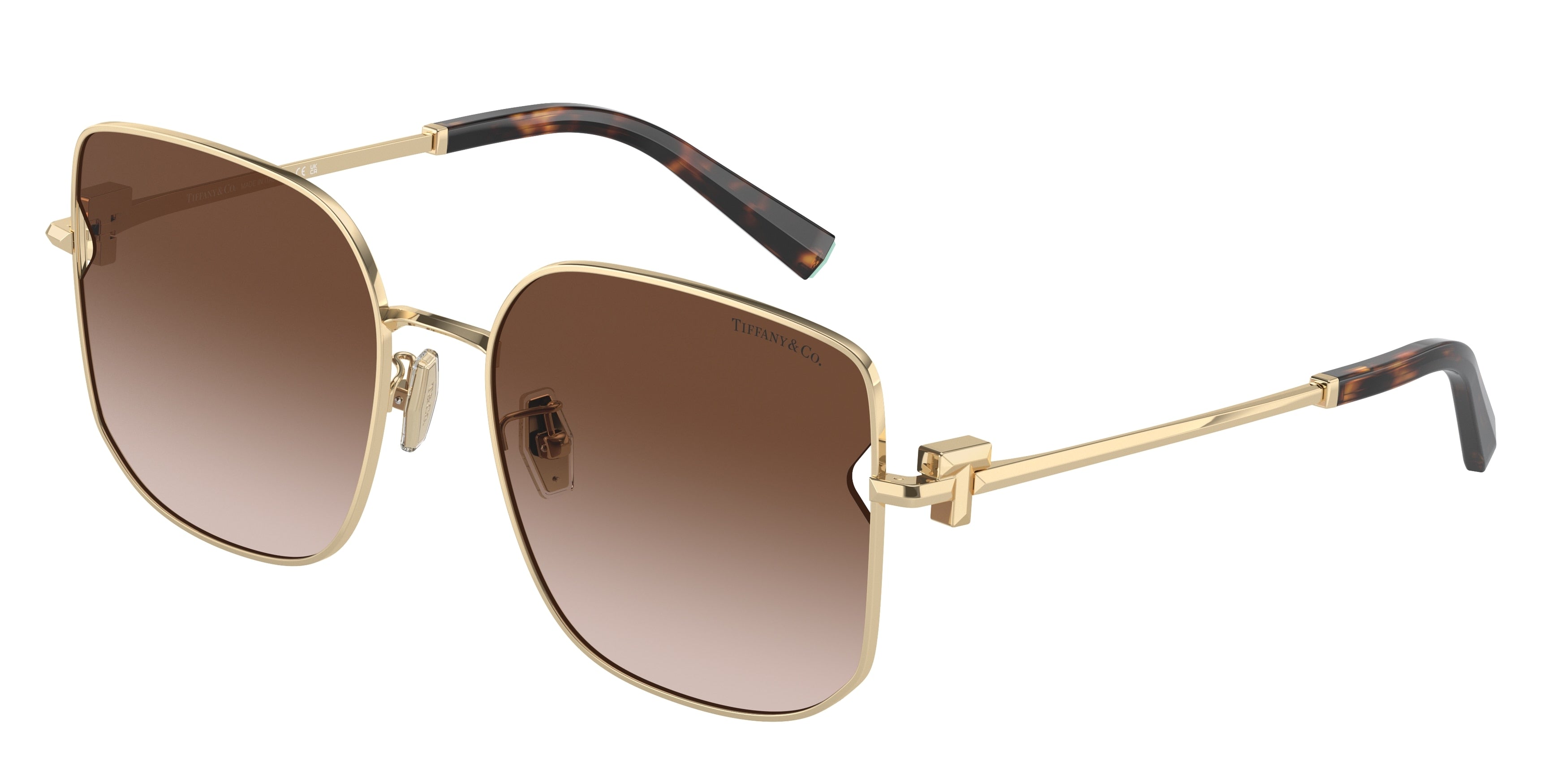 Tiffany TF3105D Square Sunglasses 61893B-Pale Gold 58-140-18 - Color Map Gold