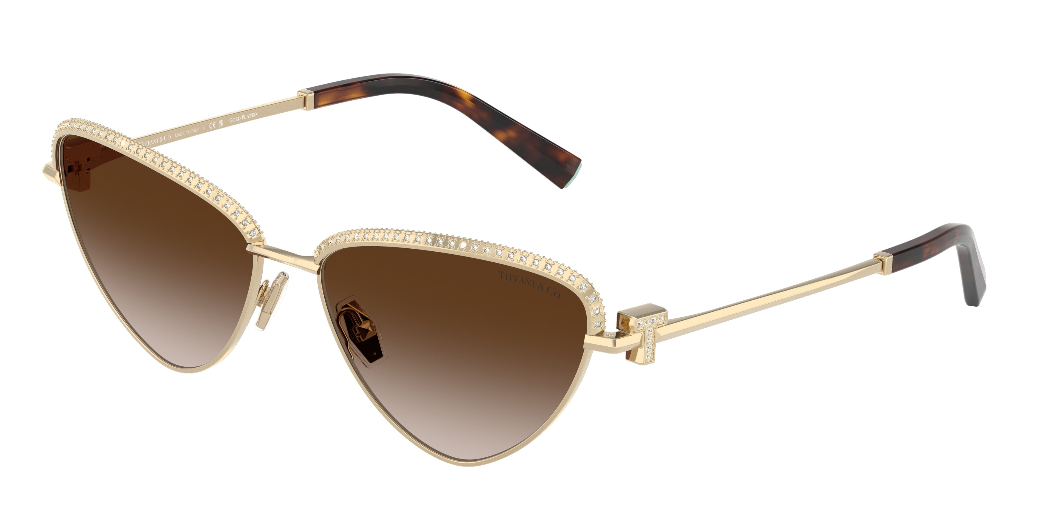 Tiffany TF3107KB Irregular Sunglasses 62123B-Pale Gold Plated 59-140-16 - Color Map Gold