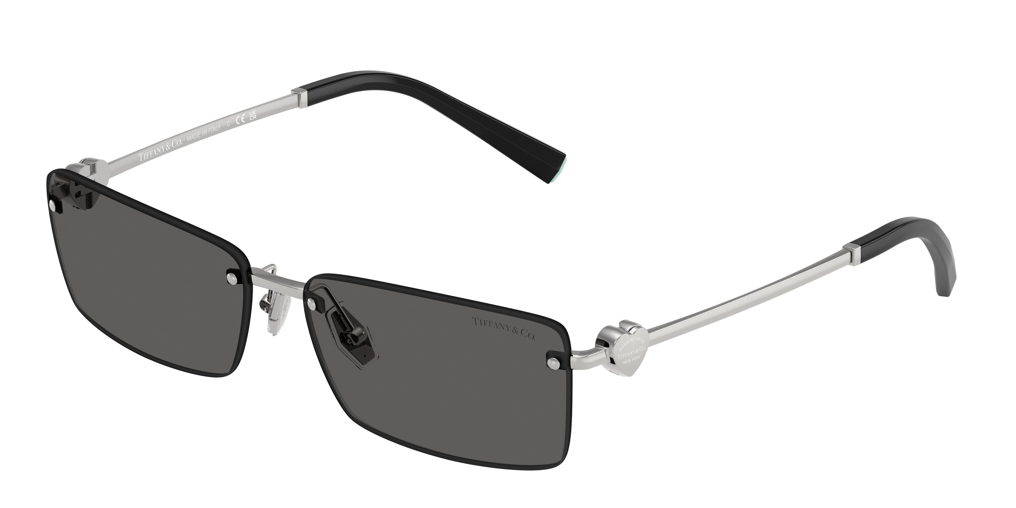 Tiffany TF3108B Rectangle Sunglasses 6001S4-Silver 60-140-15 - Color Map Silver