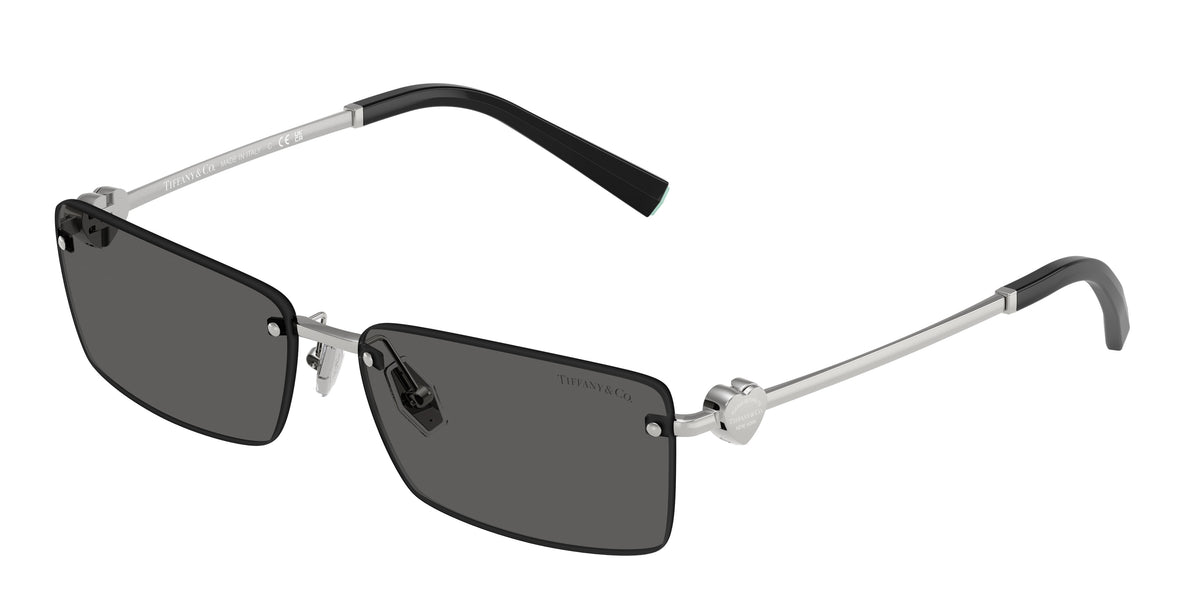 Tiffany TF3108B Rectangle Sunglasses 6001S4-Silver 60-140-15 - Color Map Silver