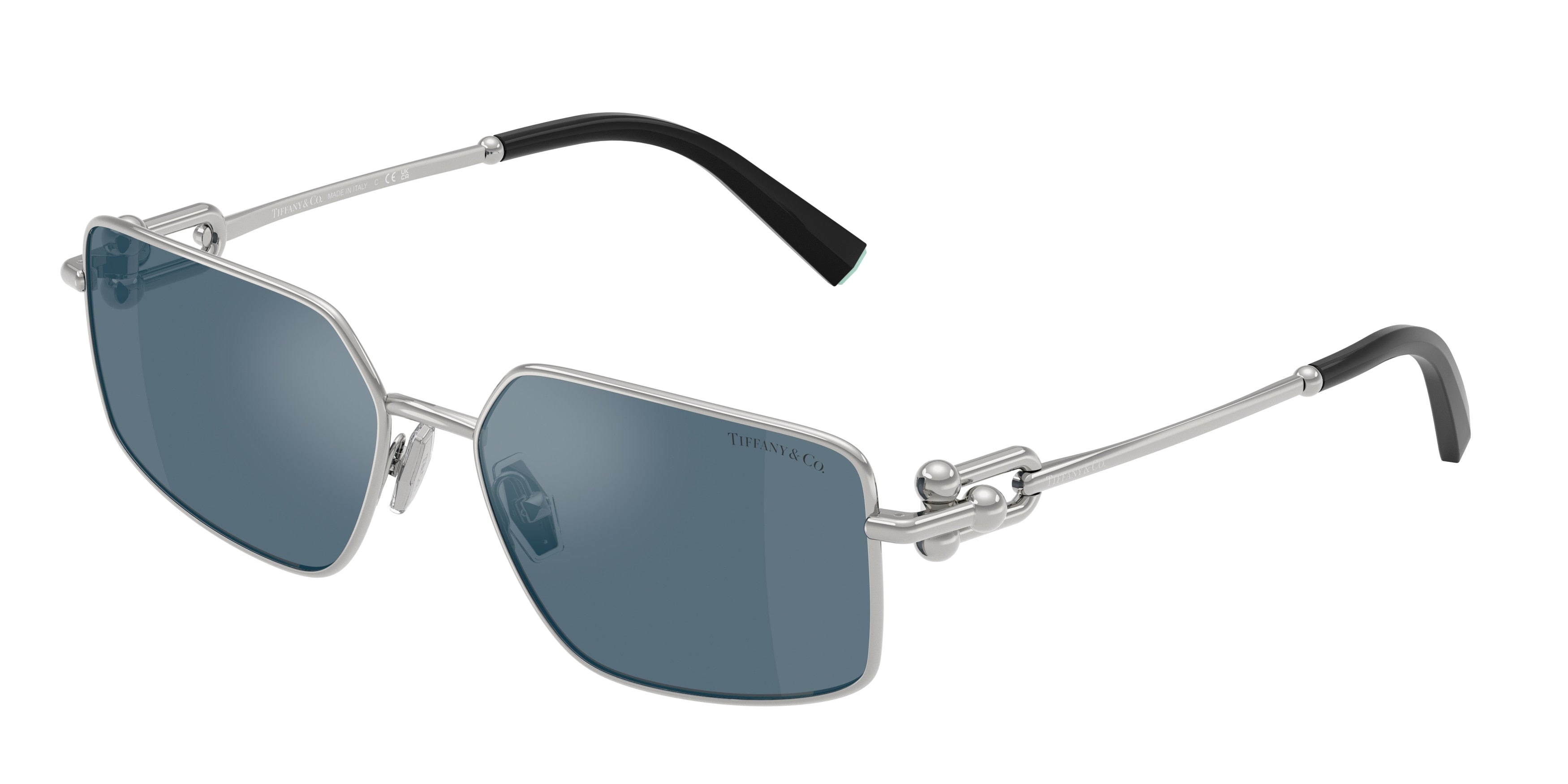 Tiffany TF3111 Rectangle Sunglasses 60011U-Silver 58-140-16 - Color Map Silver