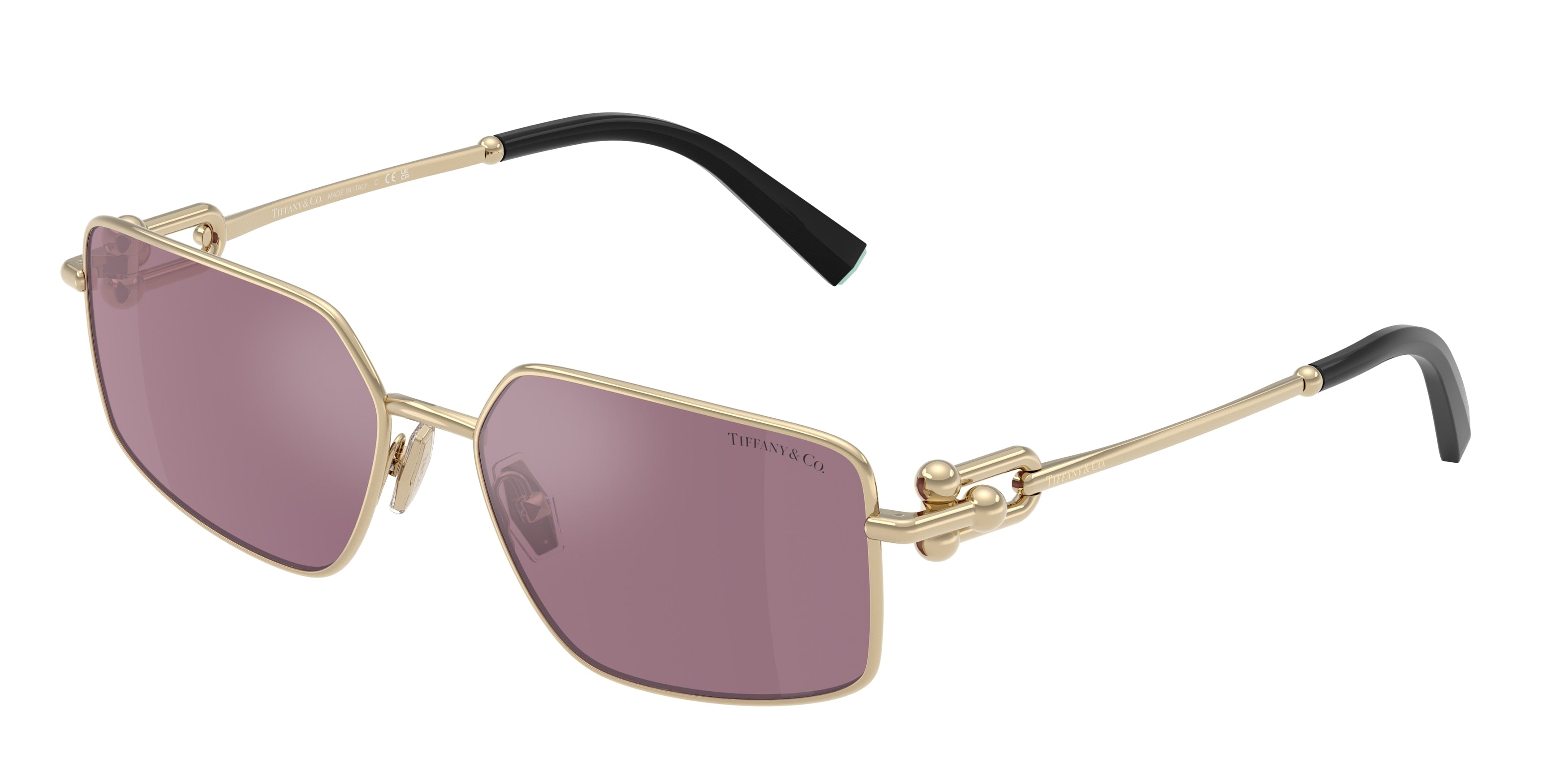 Tiffany TF3111 Rectangle Sunglasses 6194AK-Pale Gold 58-140-16 - Color Map Gold