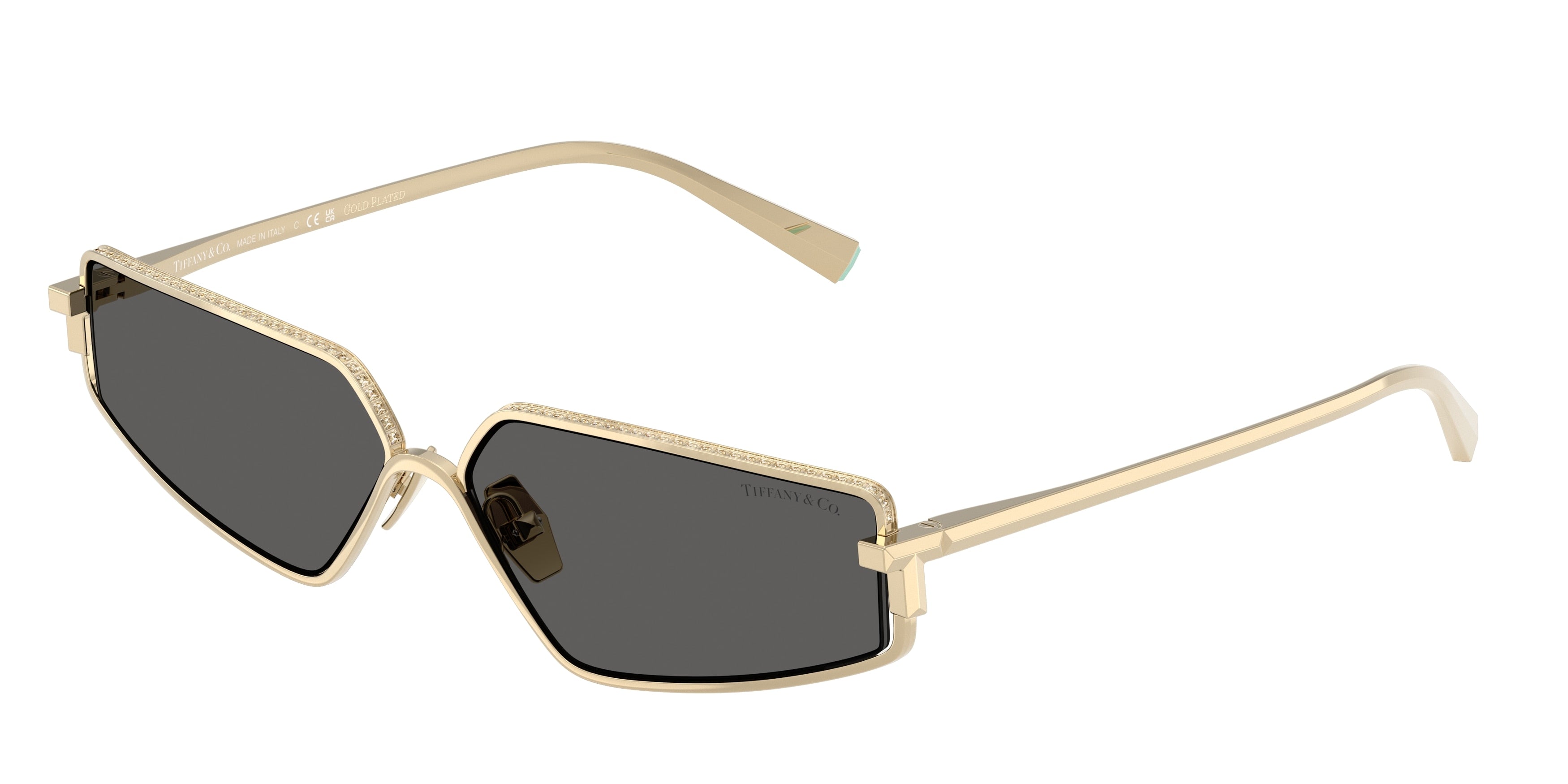 Tiffany TF3113KB Irregular Sunglasses 6220S4-Pale Gold Plated 60-140-13 - Color Map Gold