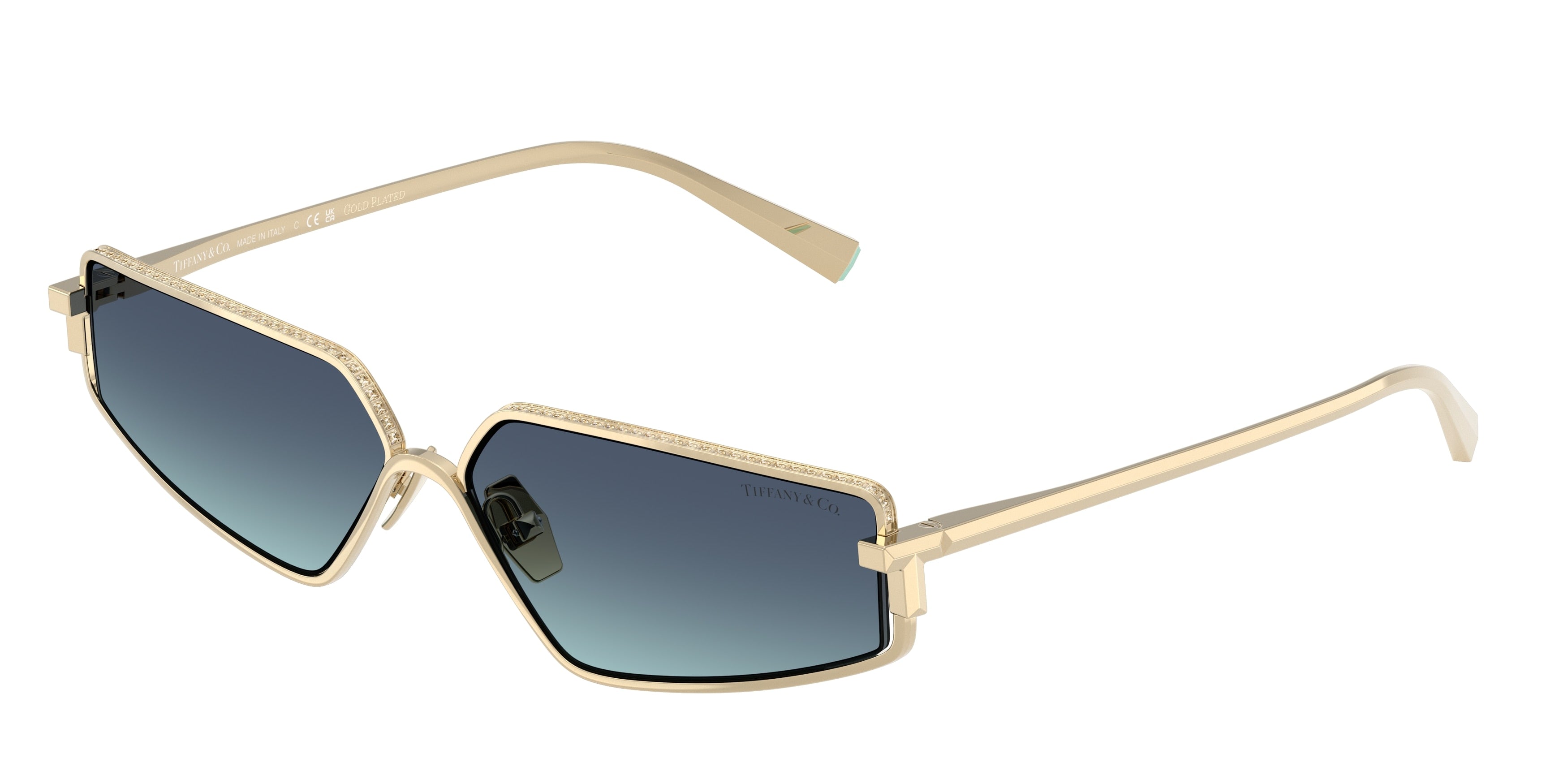 Tiffany TF3113KB Irregular Sunglasses 62239S-Pale Gold Plated 60-140-13 - Color Map Gold