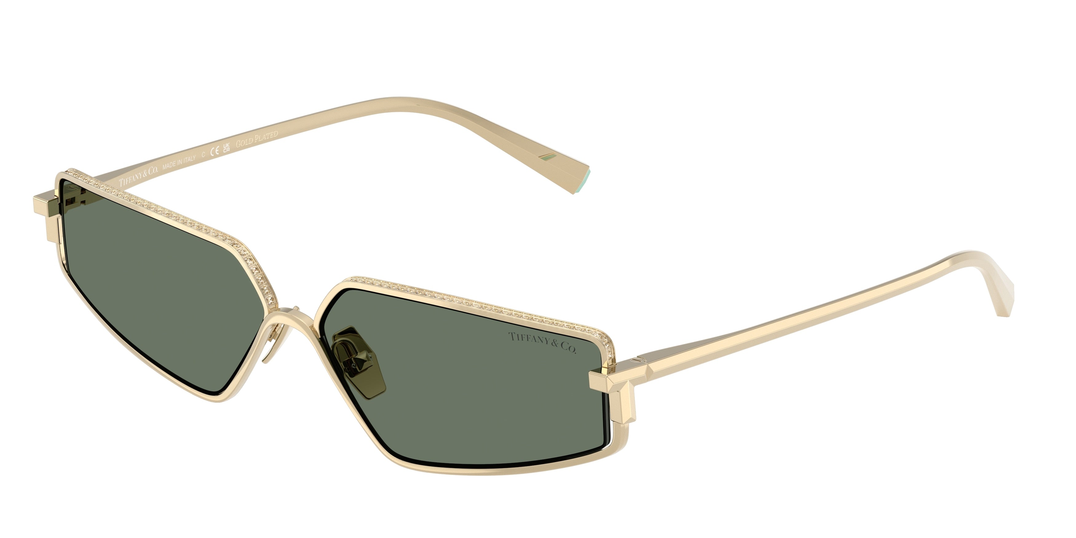 Tiffany TF3113KB Irregular Sunglasses 62243H-Pale Gold Plated 60-140-13 - Color Map Gold
