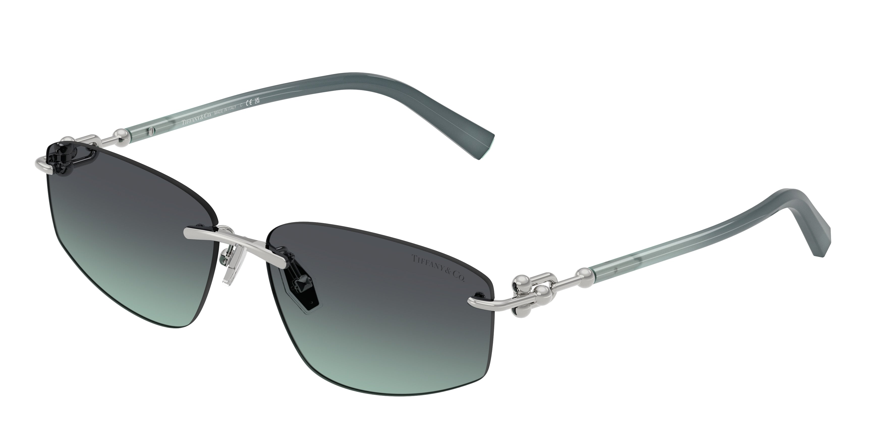 Tiffany TF3114 Irregular Sunglasses  60012G-Silver 59-140-15 - Color Map Silver