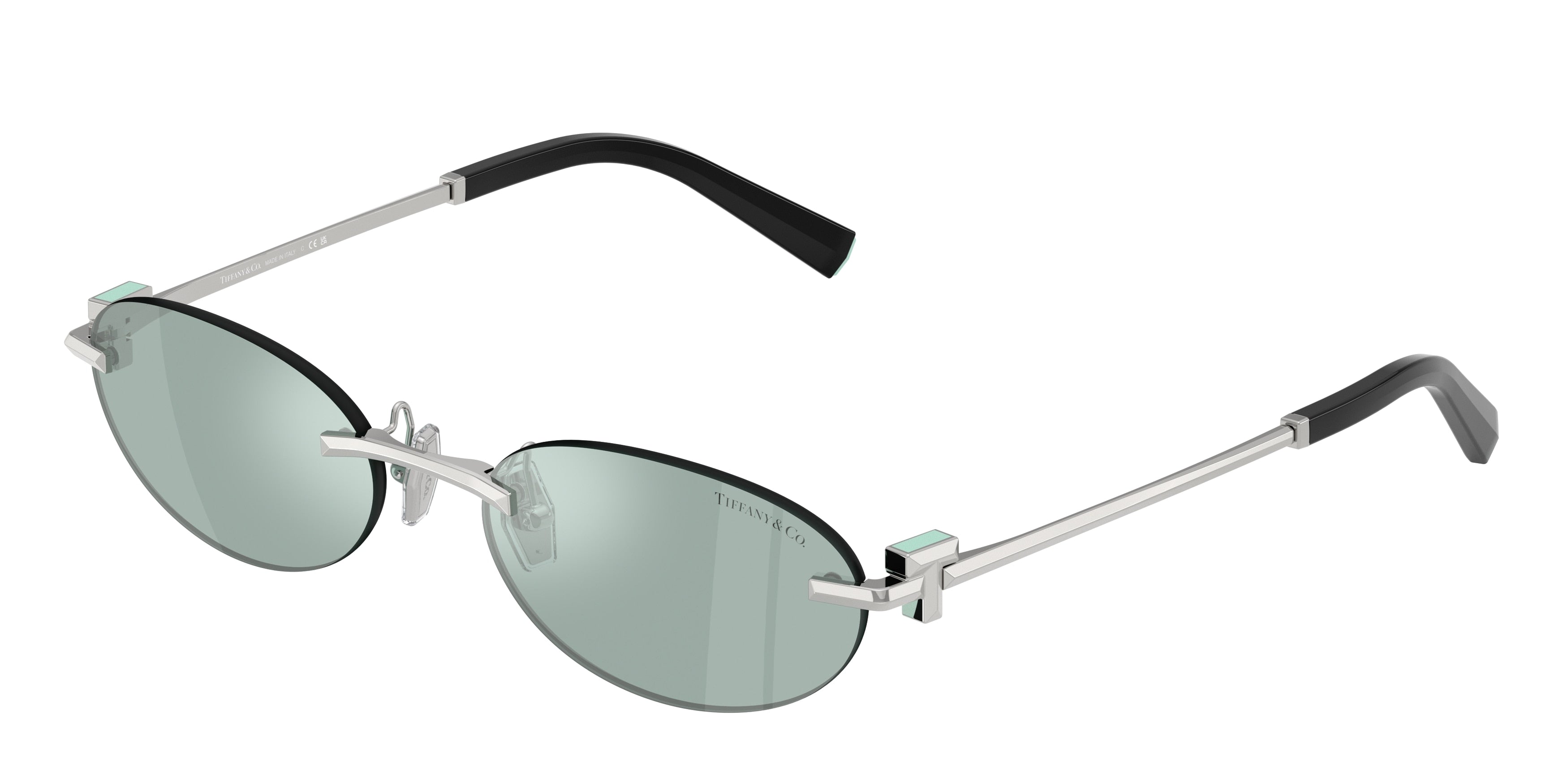 Tiffany TF3119D Oval Sunglasses 600165-Silver 56-140-18 - Color Map Silver