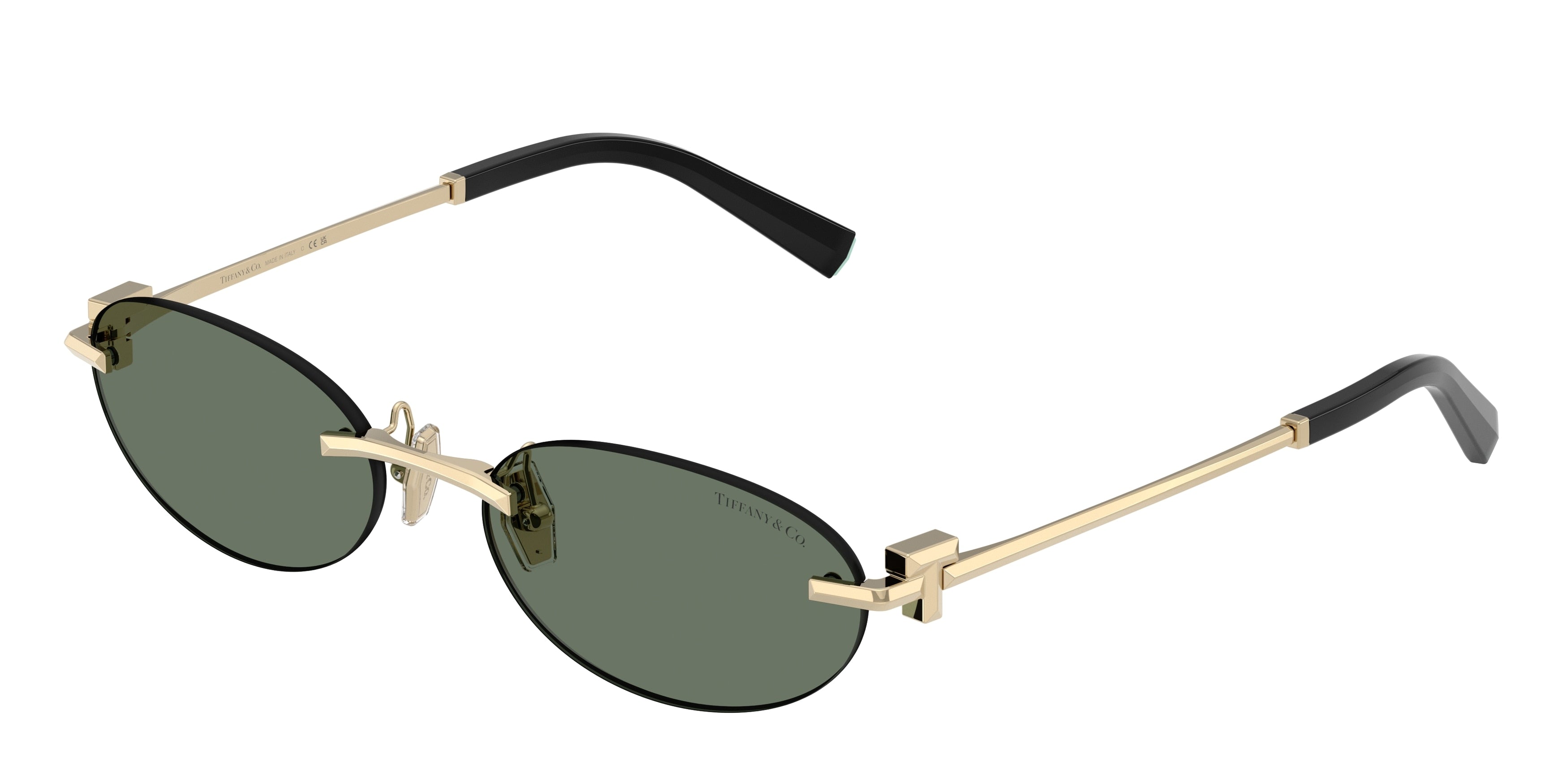 Tiffany TF3119D Oval Sunglasses 623882-Pale Gold 56-140-18 - Color Map Gold
