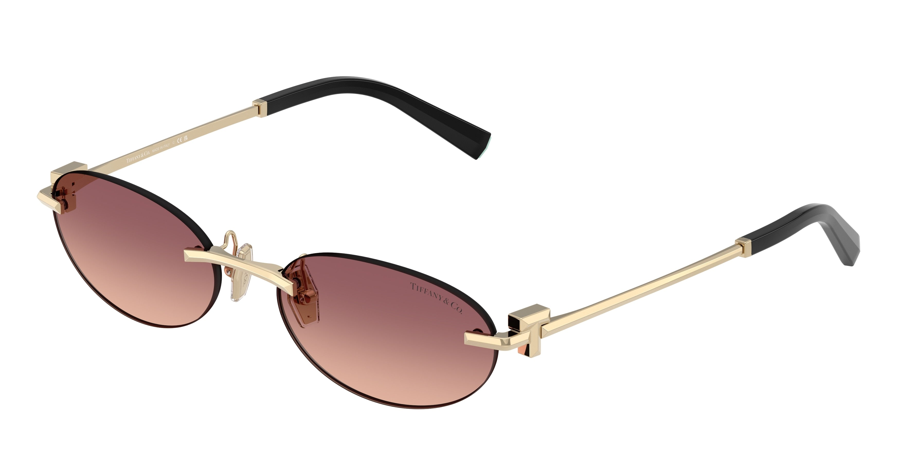 Tiffany TF3119D Oval Sunglasses 62408D-Pale Gold 56-140-18 - Color Map Gold