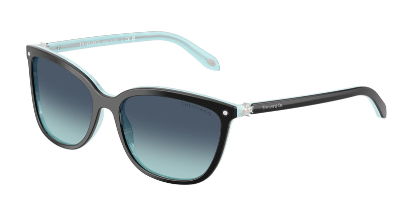 Tiffany TF4105HB Square Sunglasses 81939S-Black 55-140-17 - Color Map Black