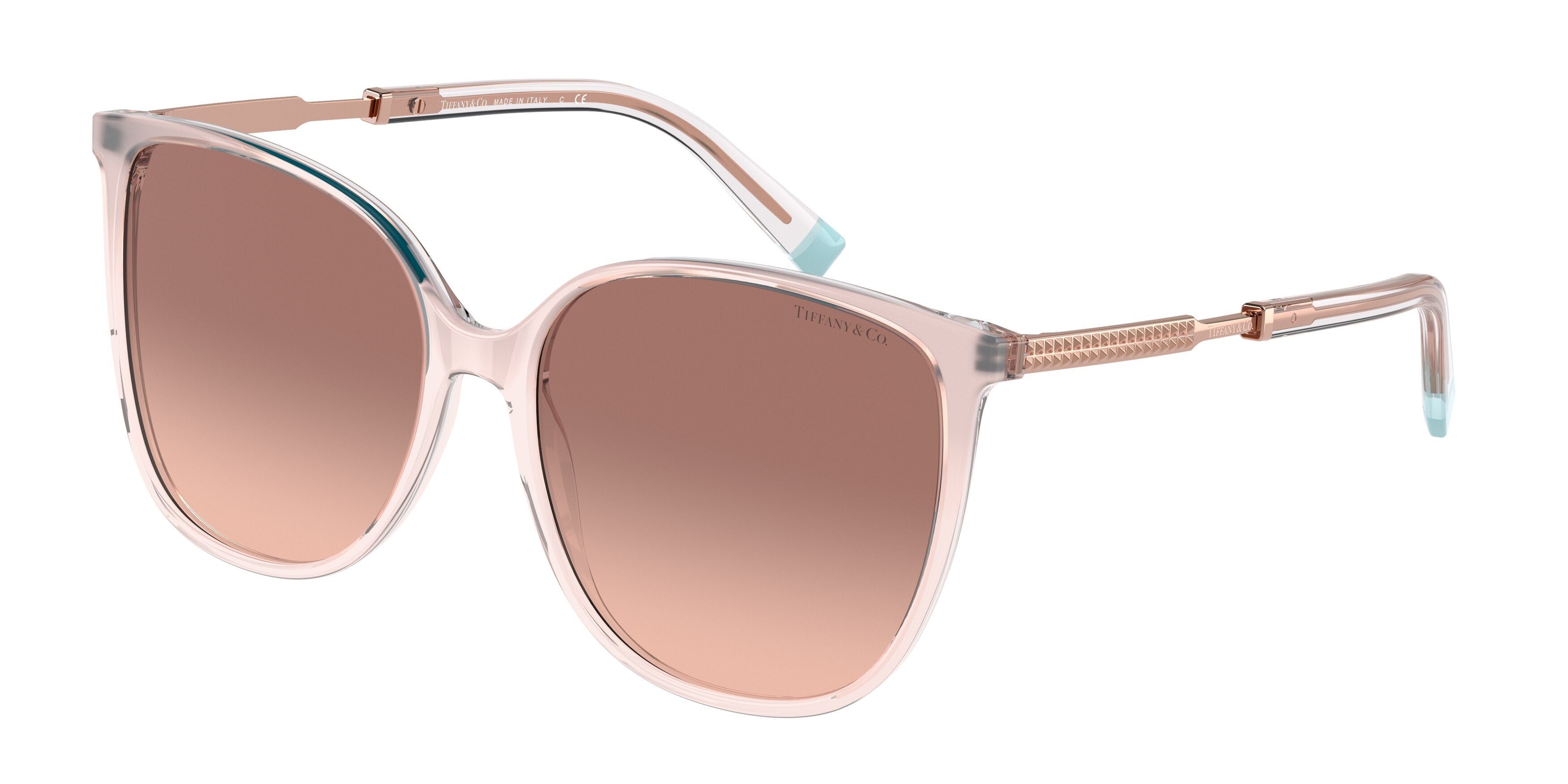 Tiffany TF4184 Square Sunglasses  833413-Milky Pink Gradient 57-145-16 - Color Map Pink