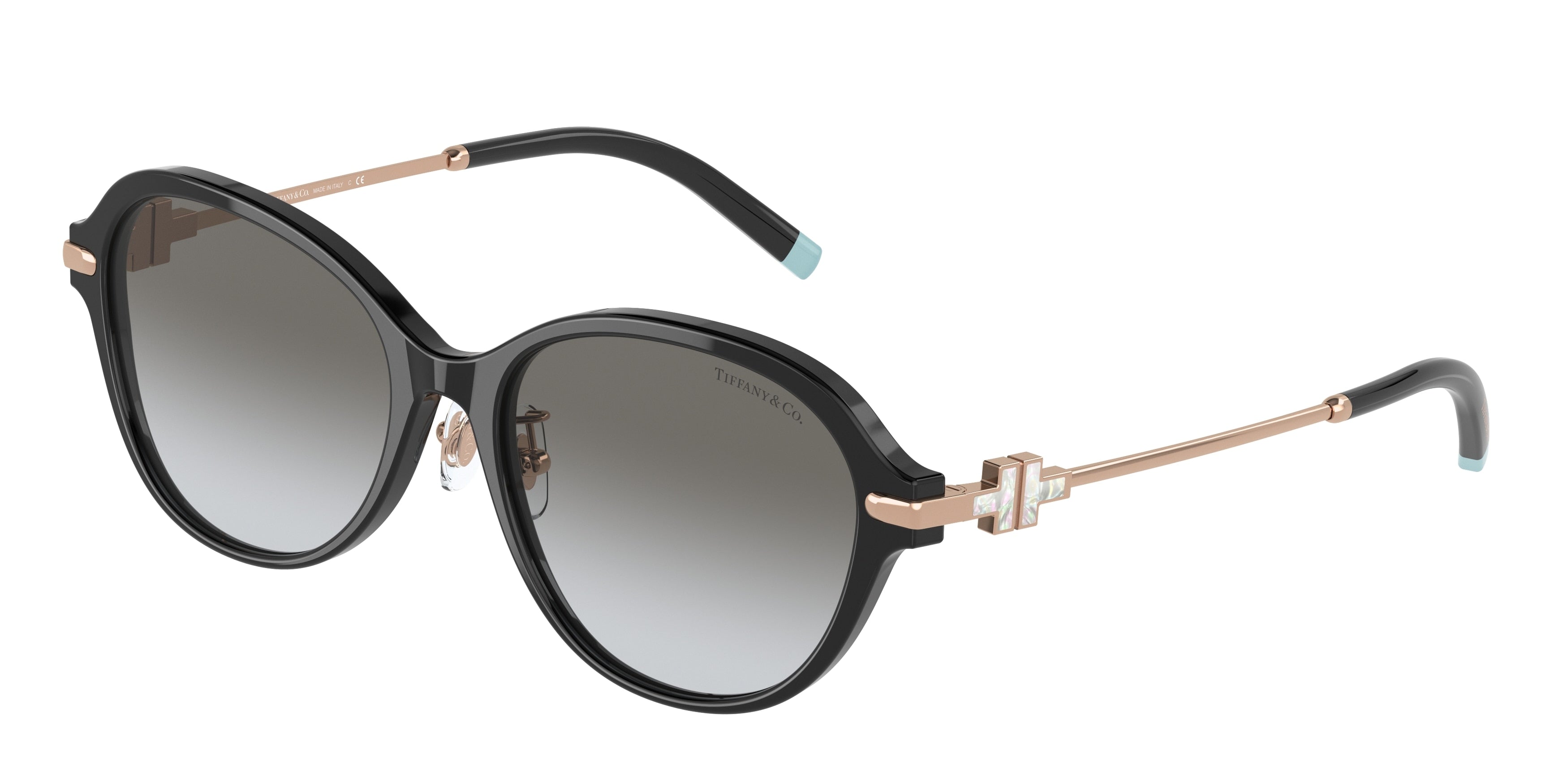 Tiffany TF4188D Oval Sunglasses 80013C-Black 55-140-17 - Color Map Black