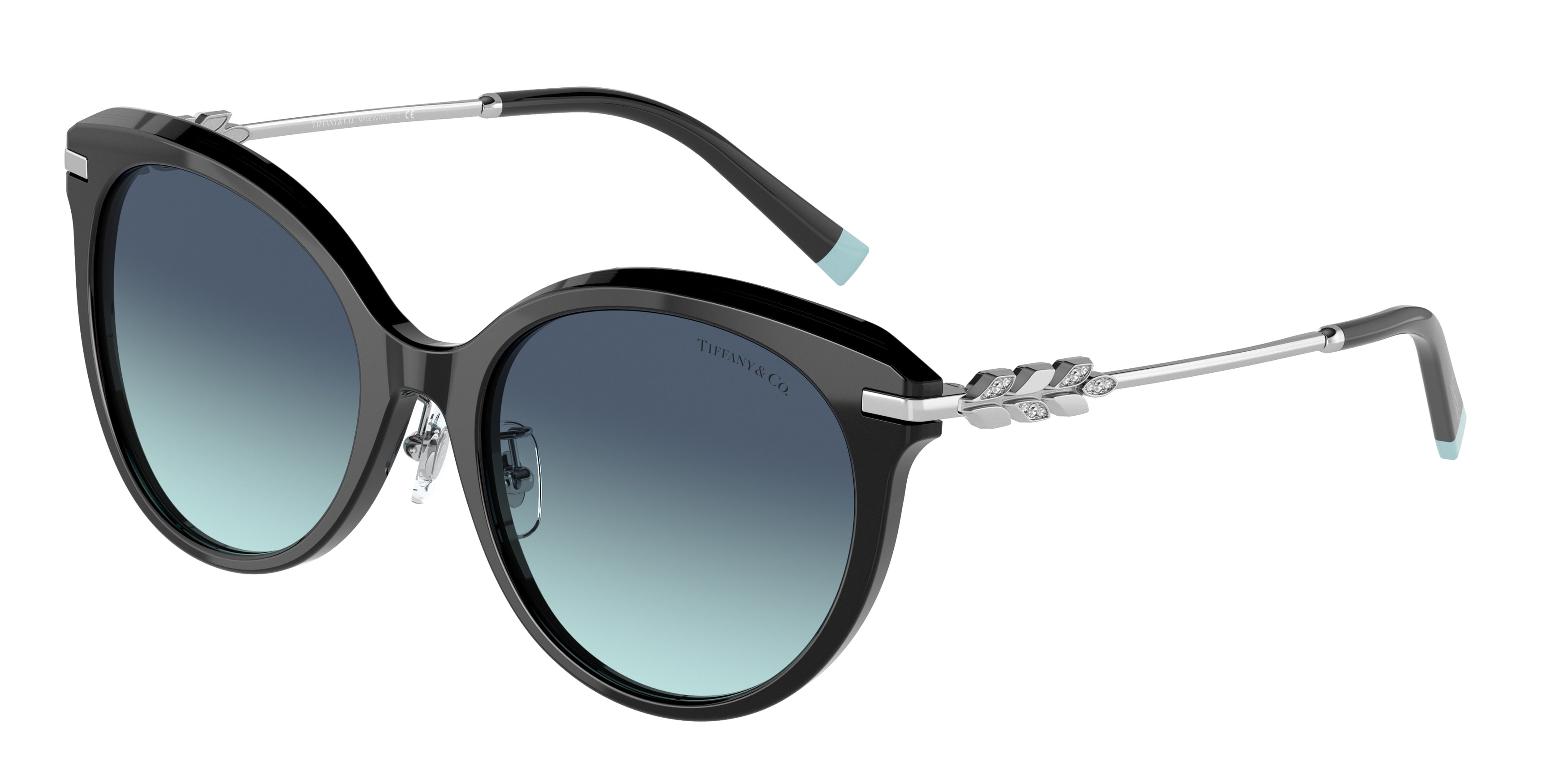 Tiffany TF4189BF Cat Eye Sunglasses 80019S-Black 55-140-19 - Color Map Black