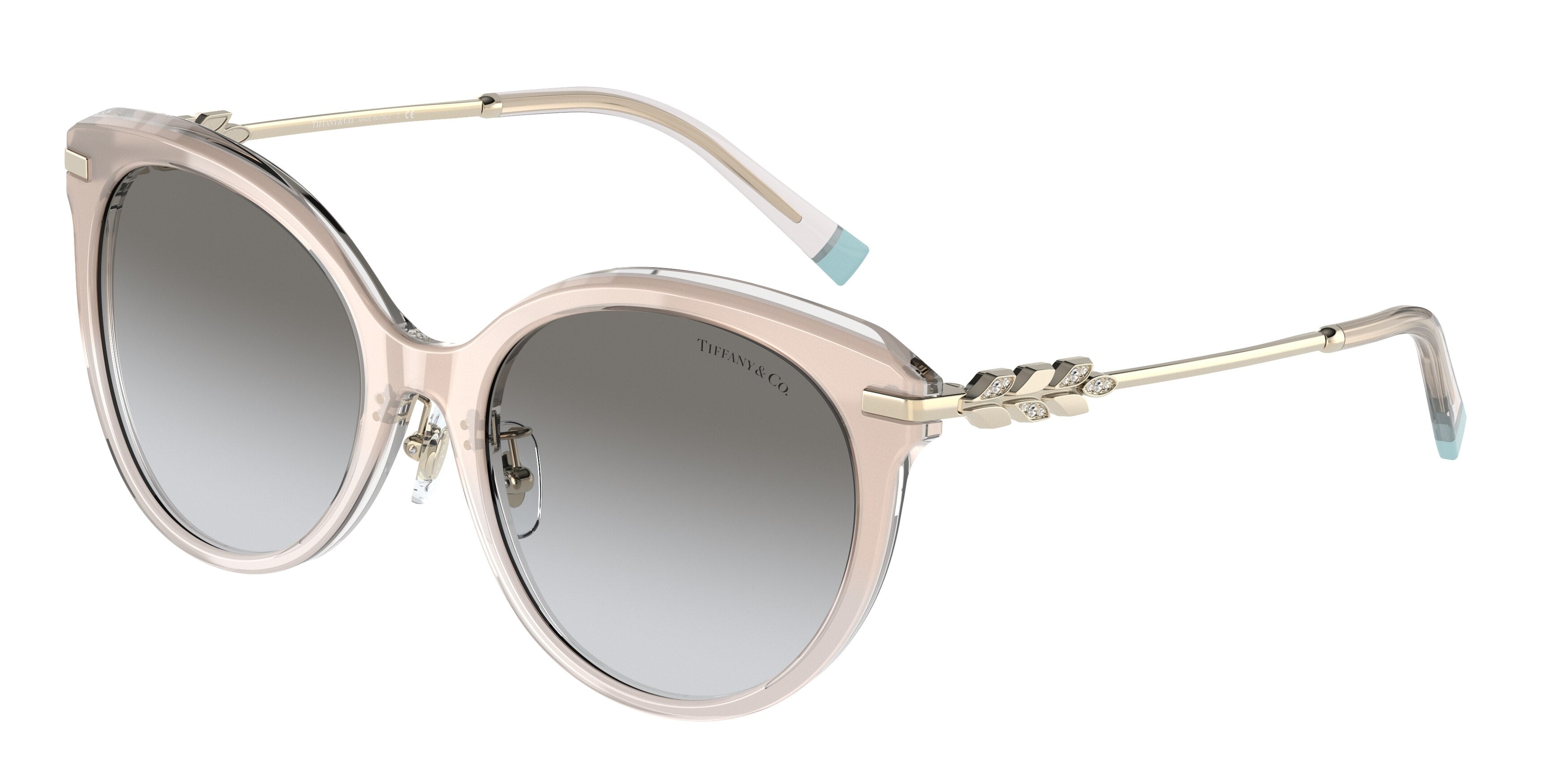 Tiffany TF4189BF Cat Eye Sunglasses 83353C-Satin Champagne Gradient 55-140-19 - Color Map Brown