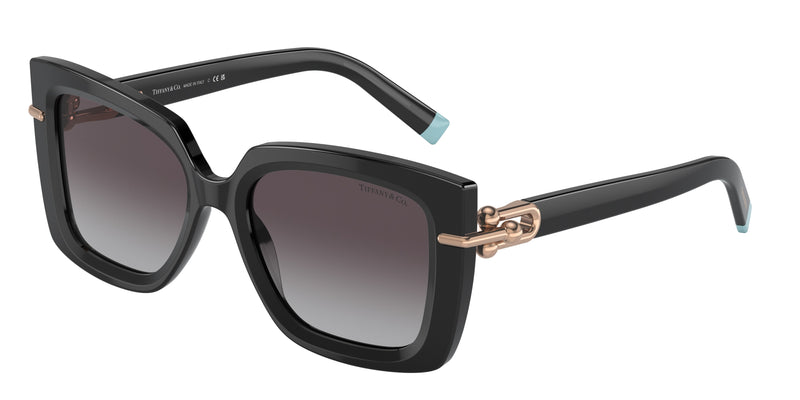 Tiffany TF4199 Butterfly Sunglasses 80013C-Black 53-140-18 - Color Map Black