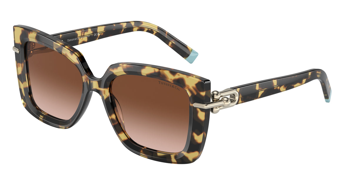 Tiffany TF4199 Butterfly Sunglasses 80643B-Yellow Havana 53-140-18 - Color Map Tortoise