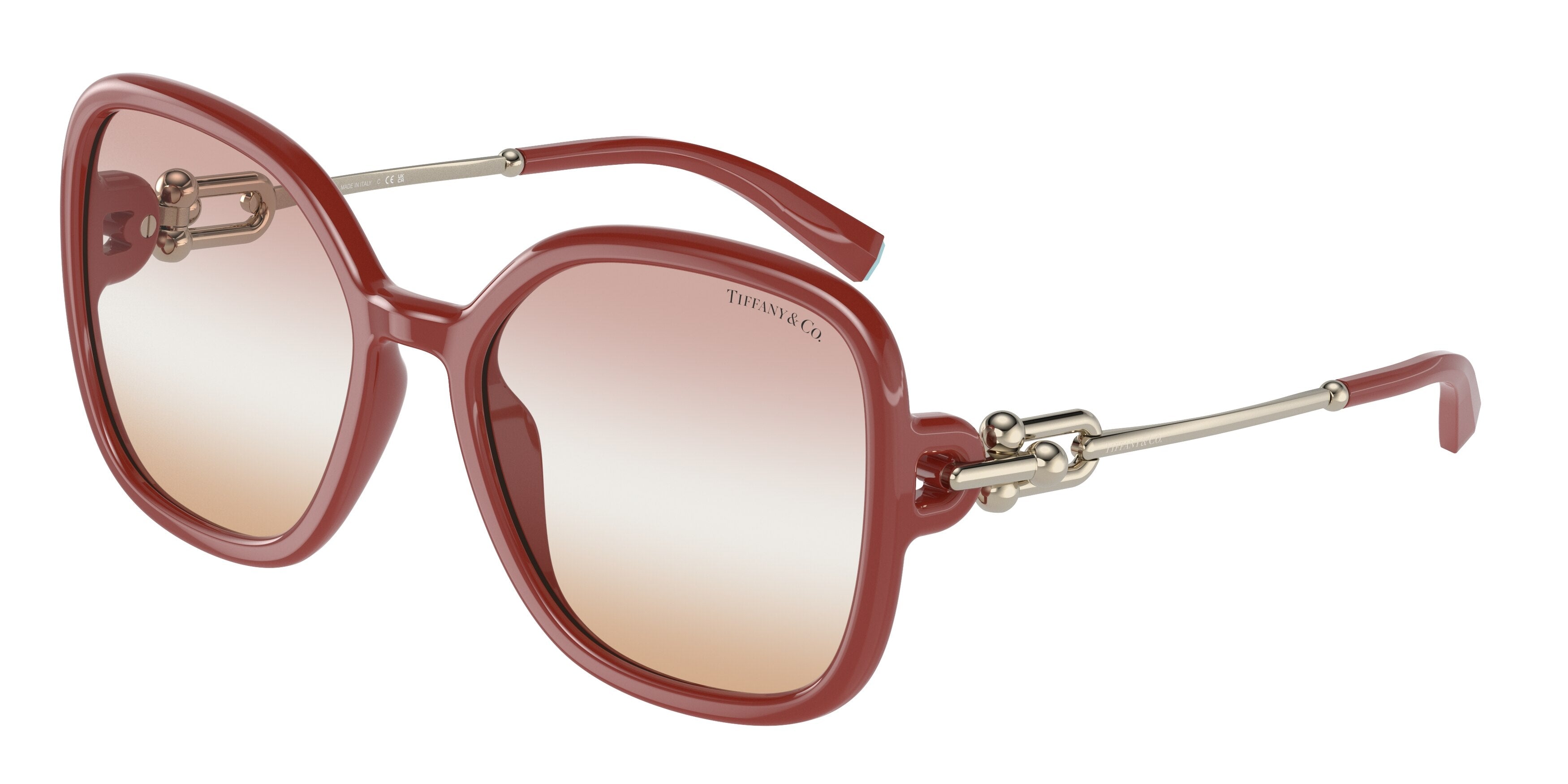 Tiffany TF4202U Square Sunglasses 8380EL-Solid Burgundy 57-135-19 - Color Map Red
