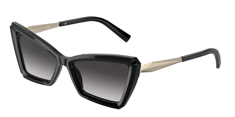 Tiffany TF4203 Cat Eye Sunglasses 80013C-Black 56-140-16 - Color Map Black