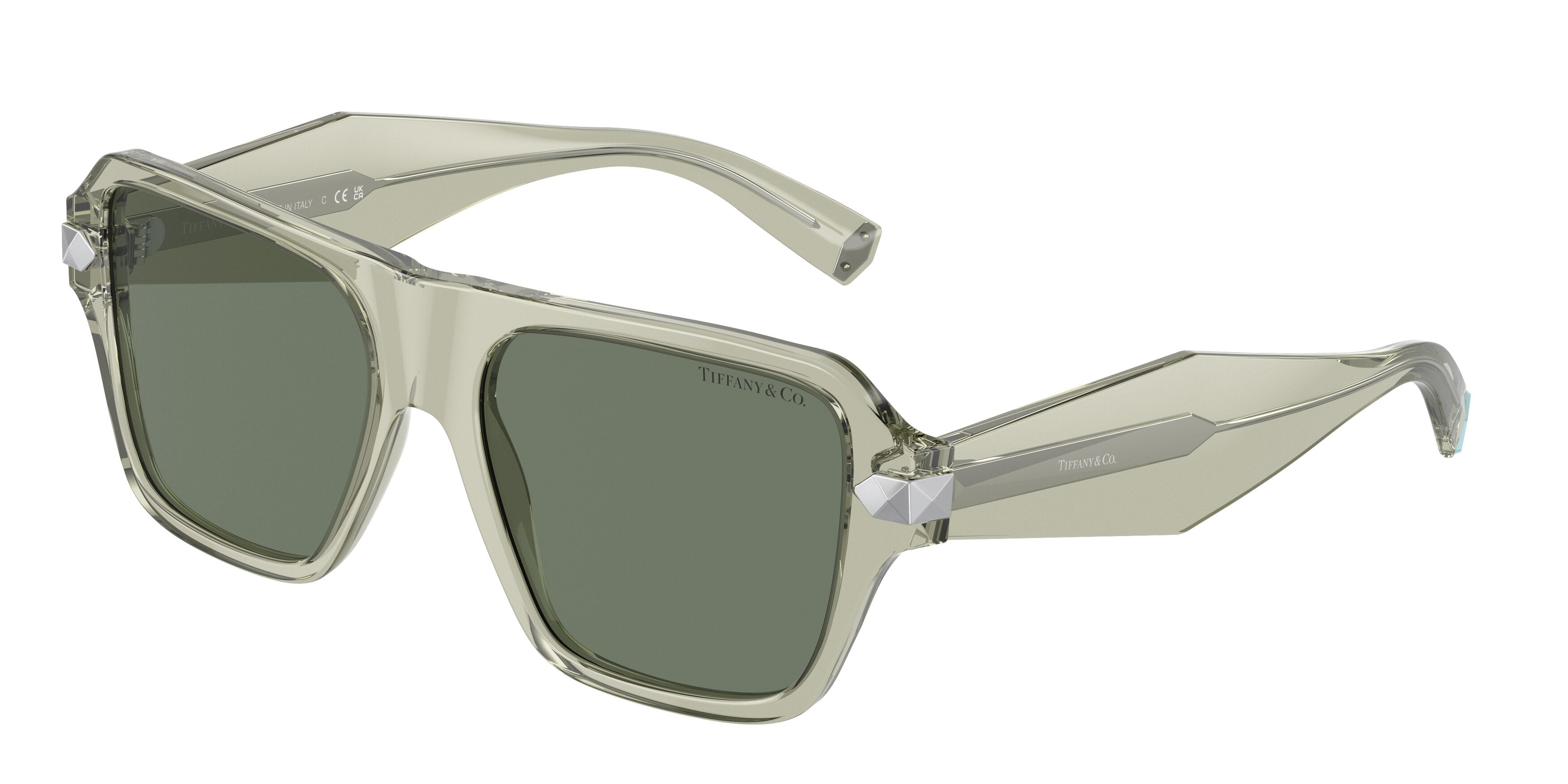 Tiffany TF4204 Square Sunglasses 83783H-Crystal Green 54-140-17 - Color Map Green