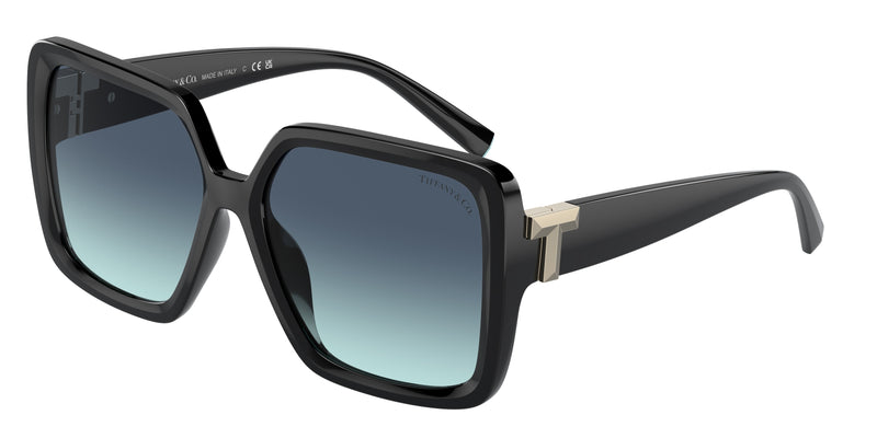 Tiffany TF4206U Square Sunglasses 80019S-Black 58-140-16 - Color Map Black