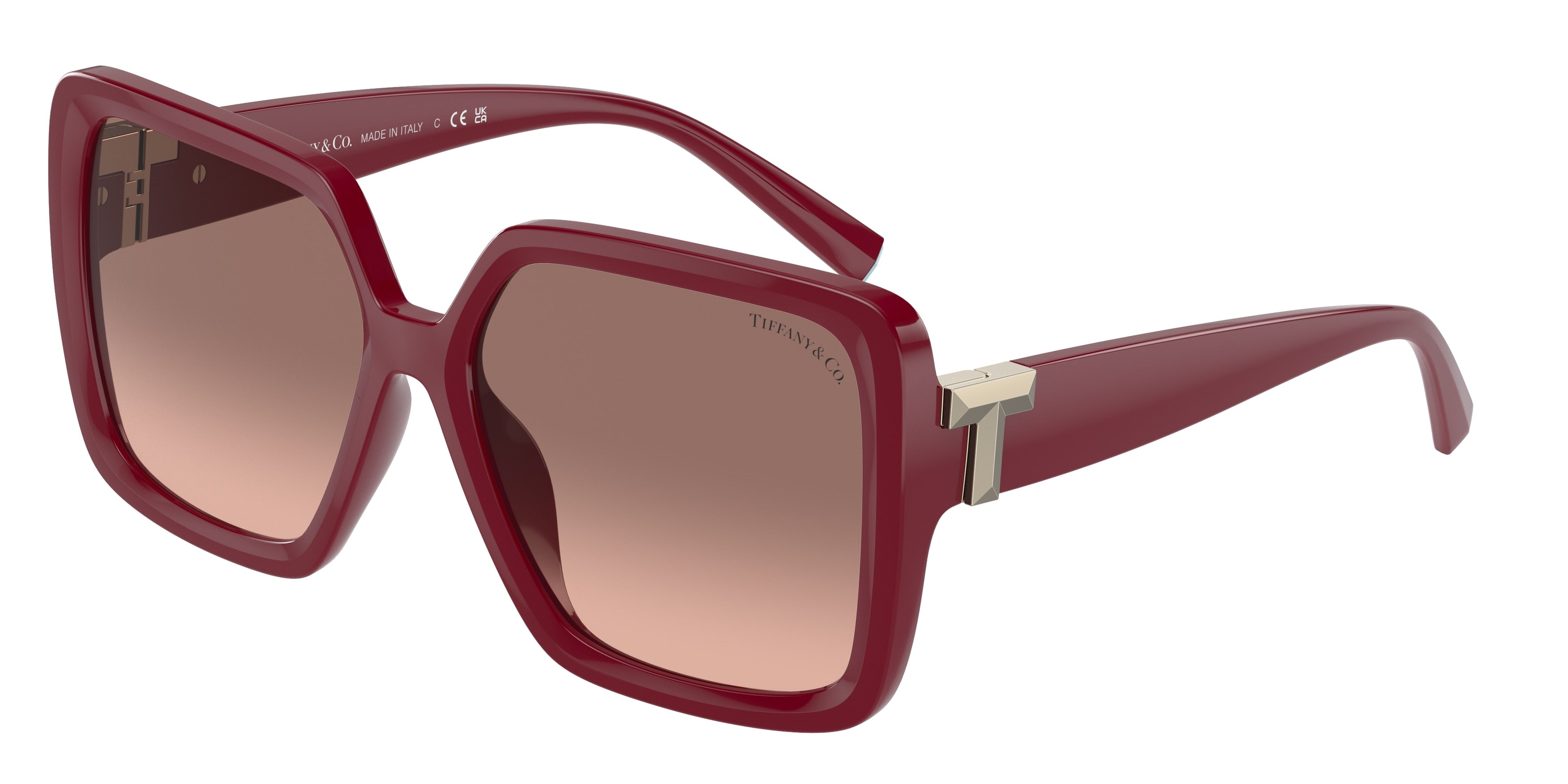 Tiffany TF4206U Square Sunglasses 836613-Fired Brick 58-140-16 - Color Map Red