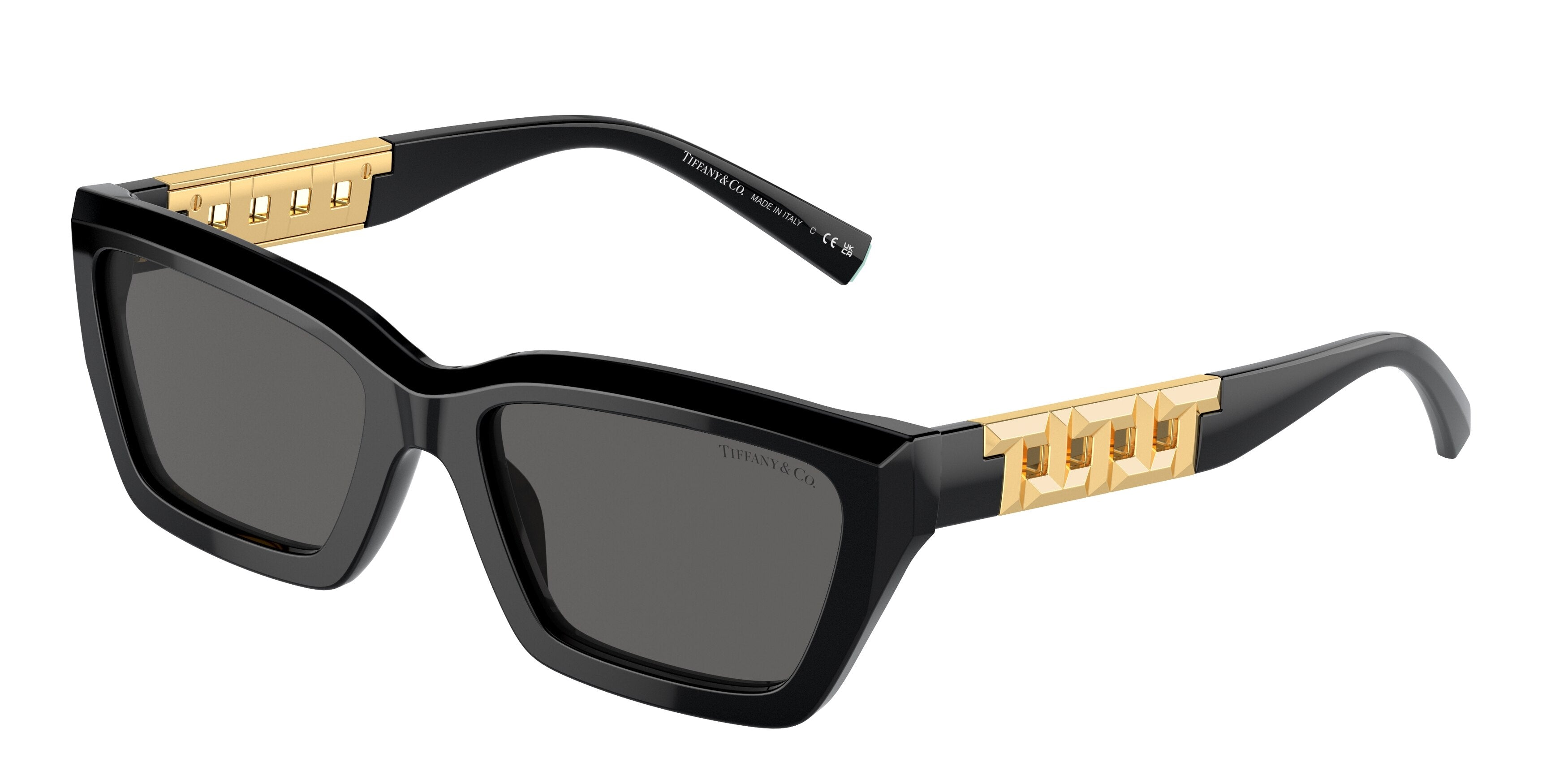Tiffany TF4213F Rectangle Sunglasses 8001S4-Black 54-140-18 - Color Map Black