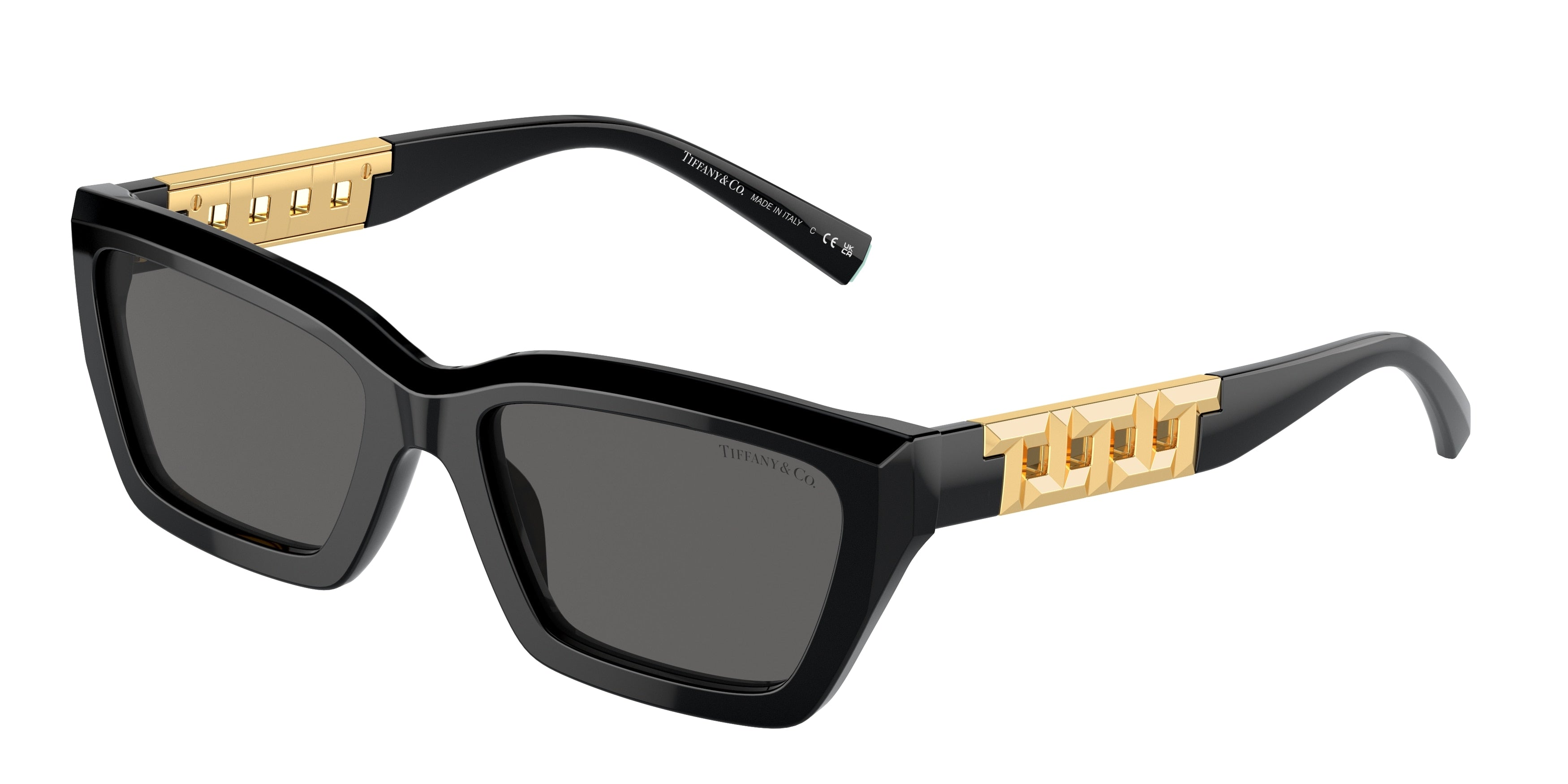 Tiffany TF4213 Rectangle Sunglasses 8001S4-Black 54-140-18 - Color Map Black