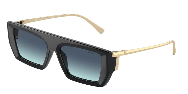 Tiffany TF4214U Rectangle Sunglasses 83429S-Black 54-130-16 - Color Map Black