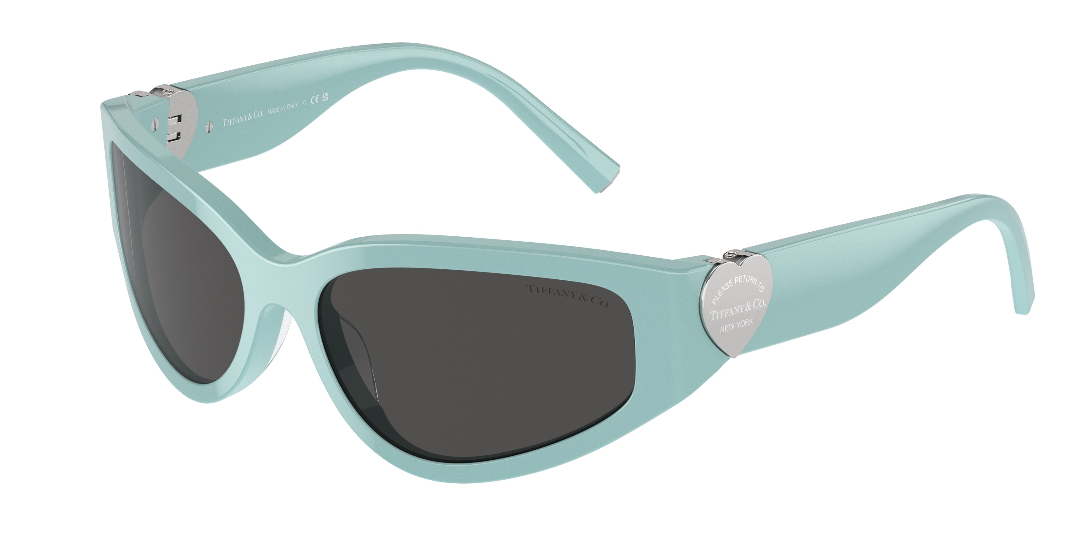 Tiffany TF4217 Irregular Sunglasses 838887-Tiffany Blue 59-125-16 - Color Map Blue