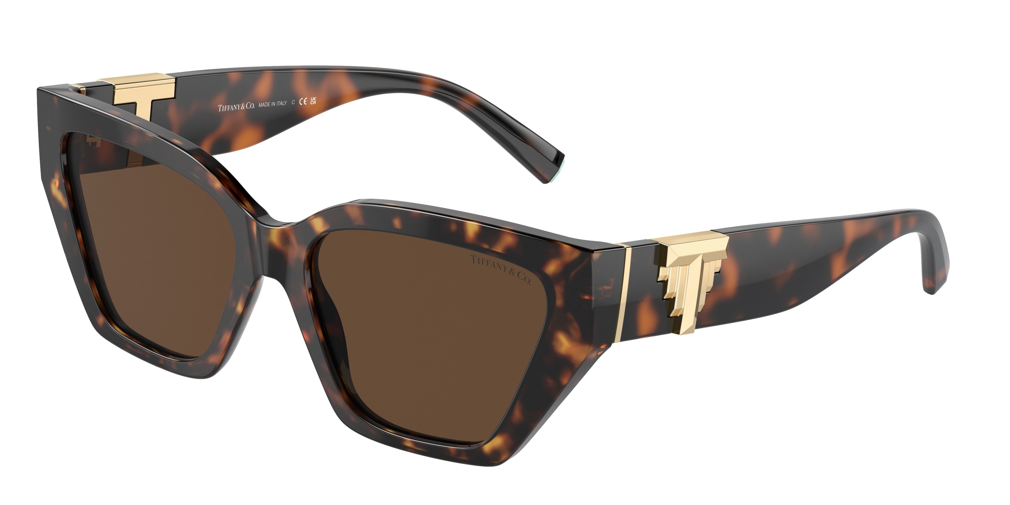 Tiffany TF4218F Cat Eye Sunglasses 80153G-Havana 55-140-17 - Color Map Tortoise