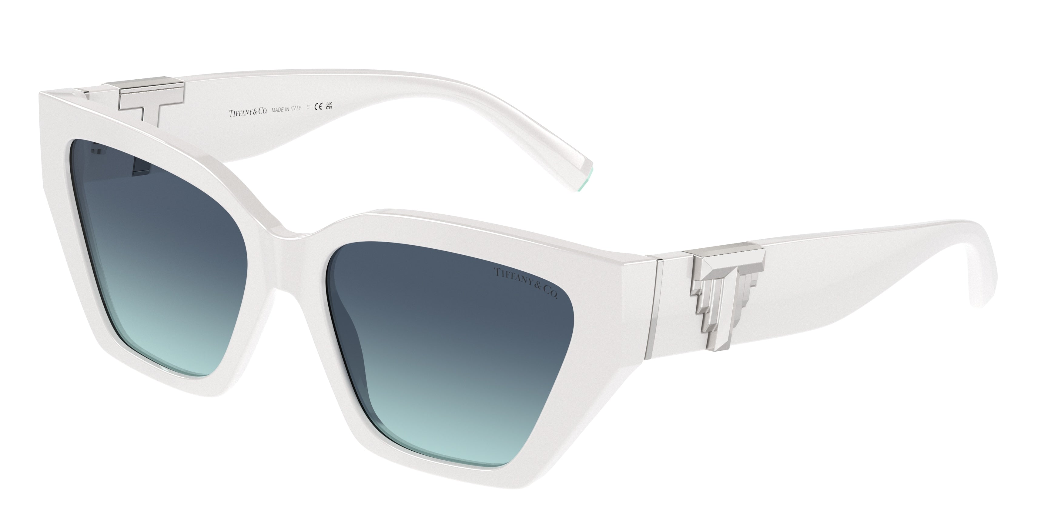 Tiffany TF4218F Cat Eye Sunglasses 83929S-Bright White 55-140-17 - Color Map White