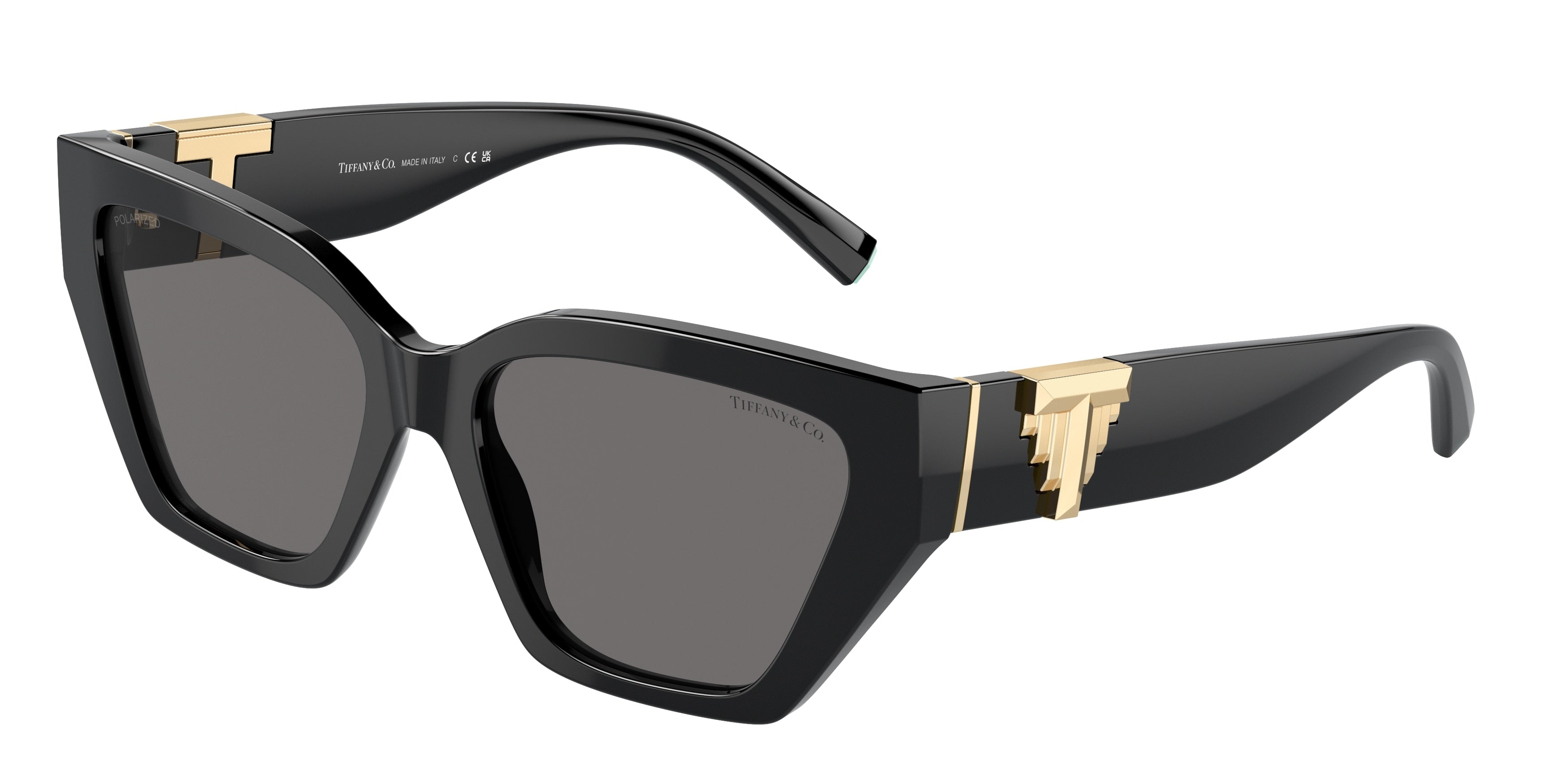 Tiffany TF4218 Cat Eye Sunglasses 800181-Black 55-140-17 - Color Map Black