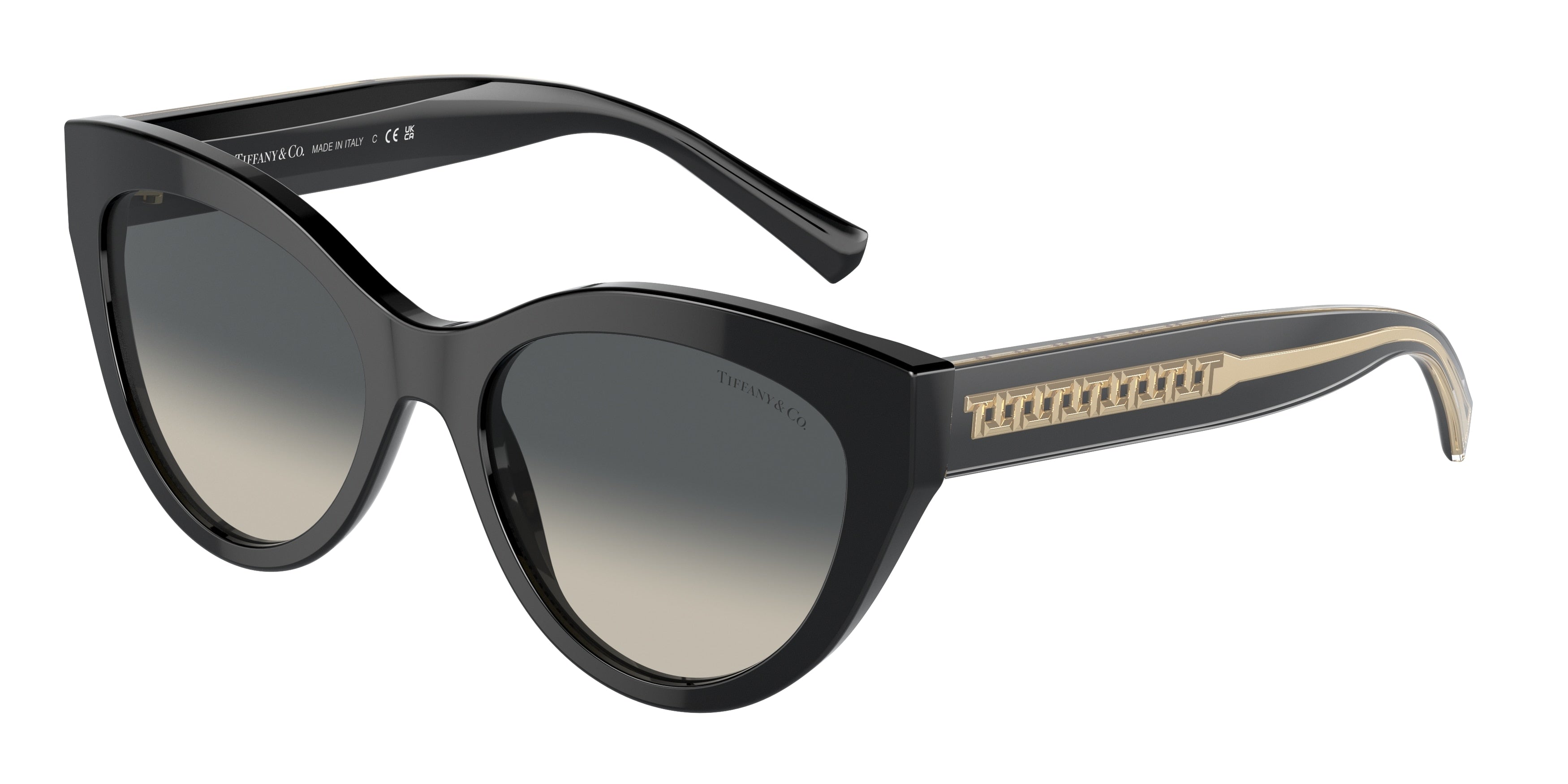 Tiffany TF4220F Cat Eye Sunglasses 800171-Black 54-140-18 - Color Map Black