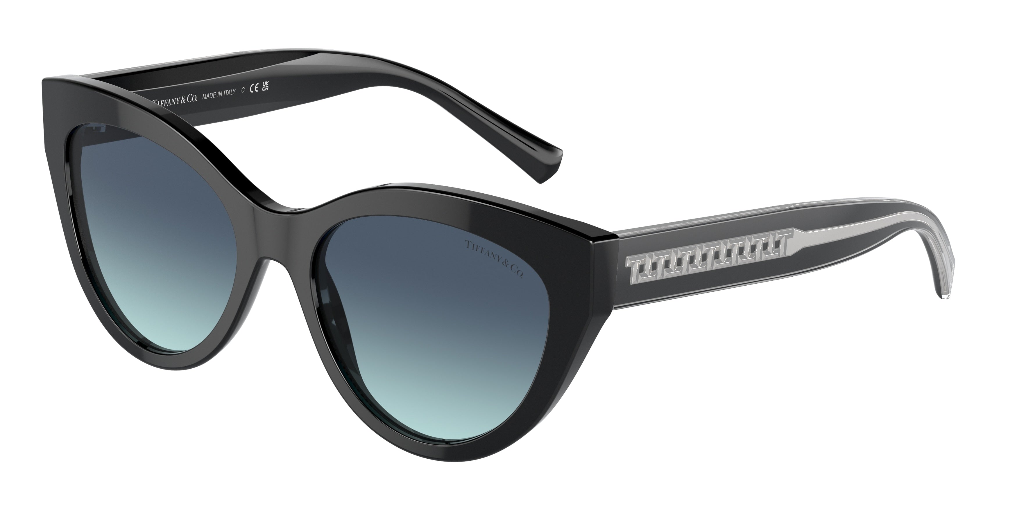 Tiffany TF4220F Cat Eye Sunglasses 80019S-Black 54-140-18 - Color Map Black