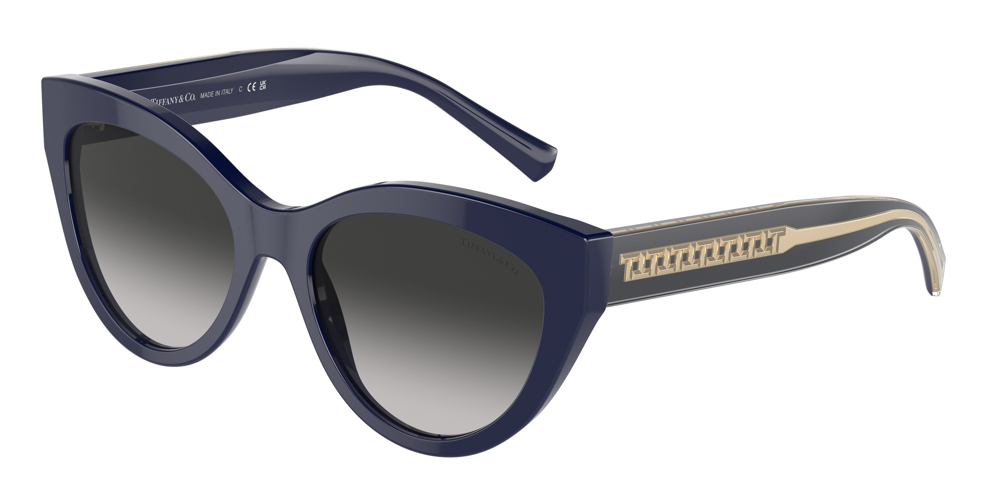 Tiffany TF4220F Cat Eye Sunglasses 83963C-Solid Dark Blue 54-140-18 - Color Map Blue