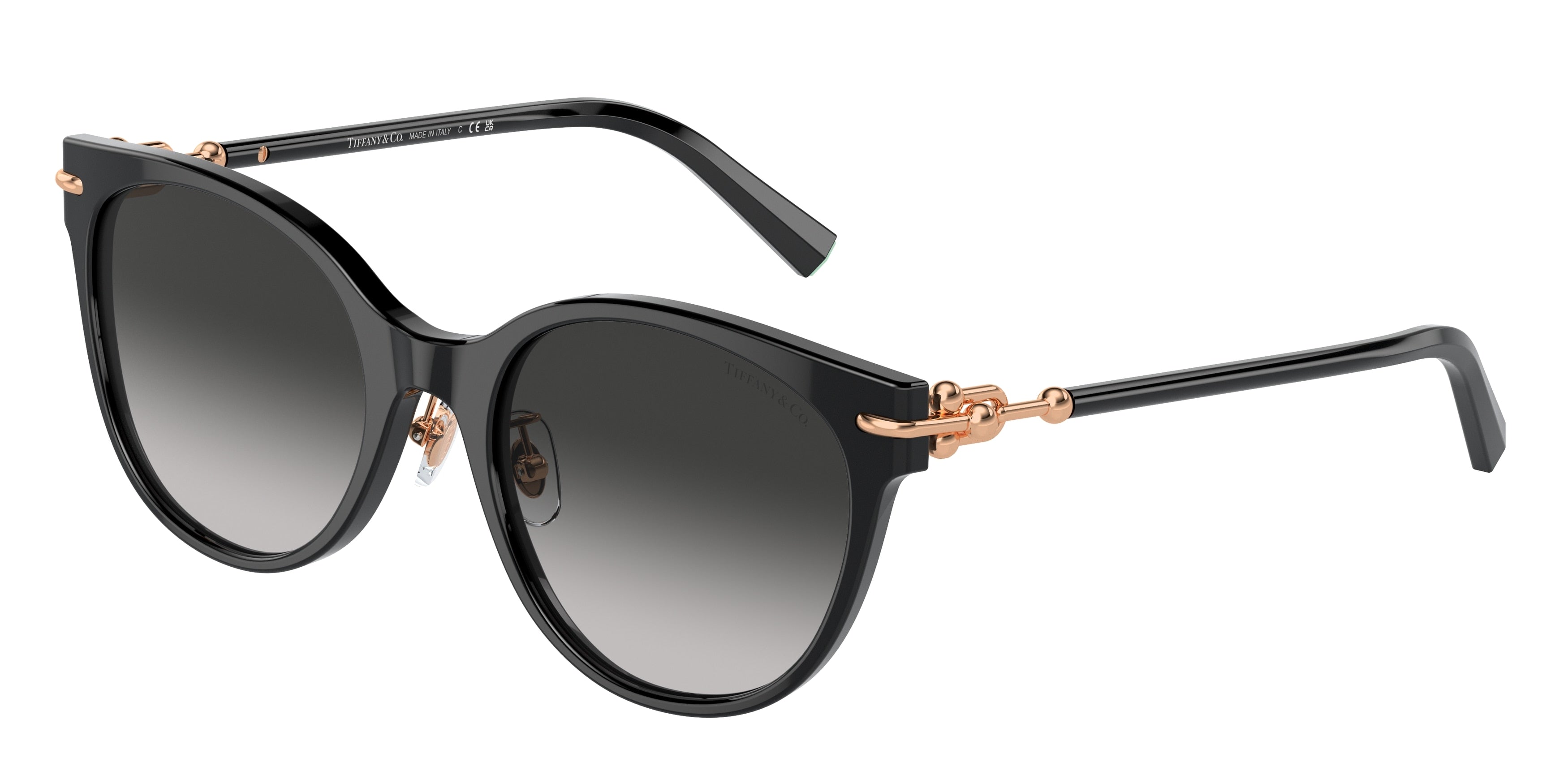 Tiffany TF4223D Cat Eye Sunglasses 80013C-Black 54-140-20 - Color Map Black