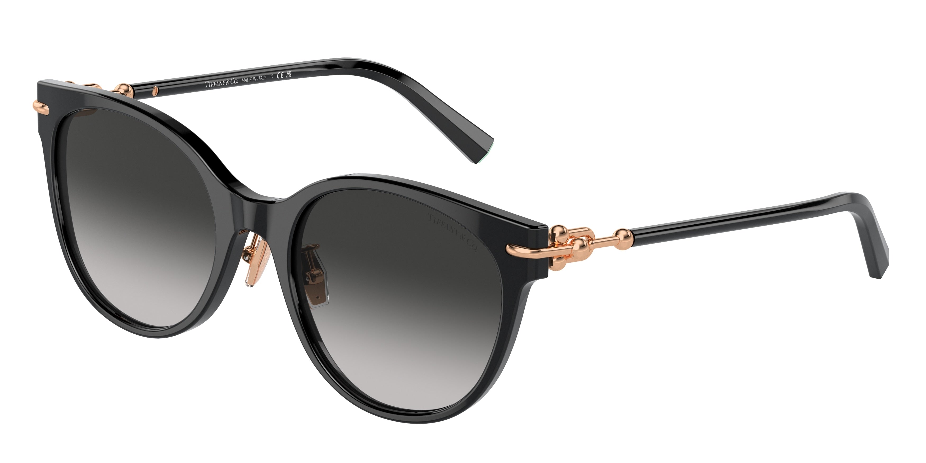 Tiffany TF4223D Cat Eye Sunglasses 80013C-Black 54-140-20 - Color Map Black