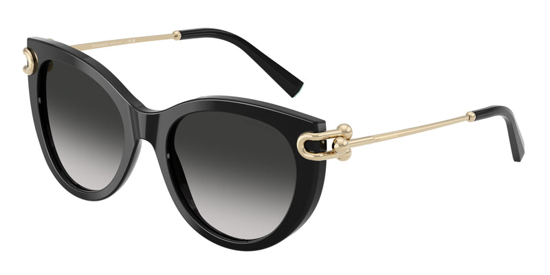 Tiffany TF4232F Butterfly Sunglasses 80013C-Black 53-140-19 - Color Map Black
