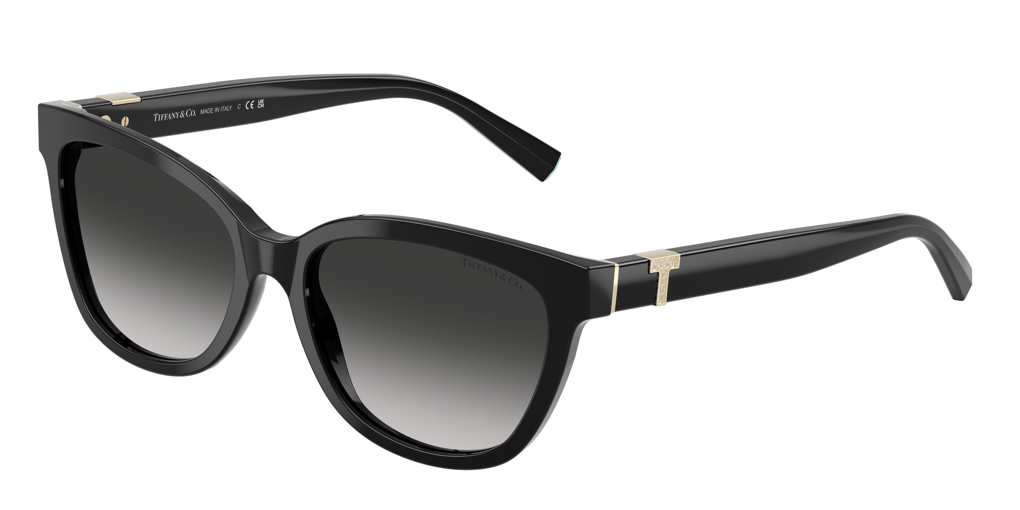 Tiffany TF4237B Cat Eye Sunglasses 80013C-Black 55-140-17 - Color Map Black