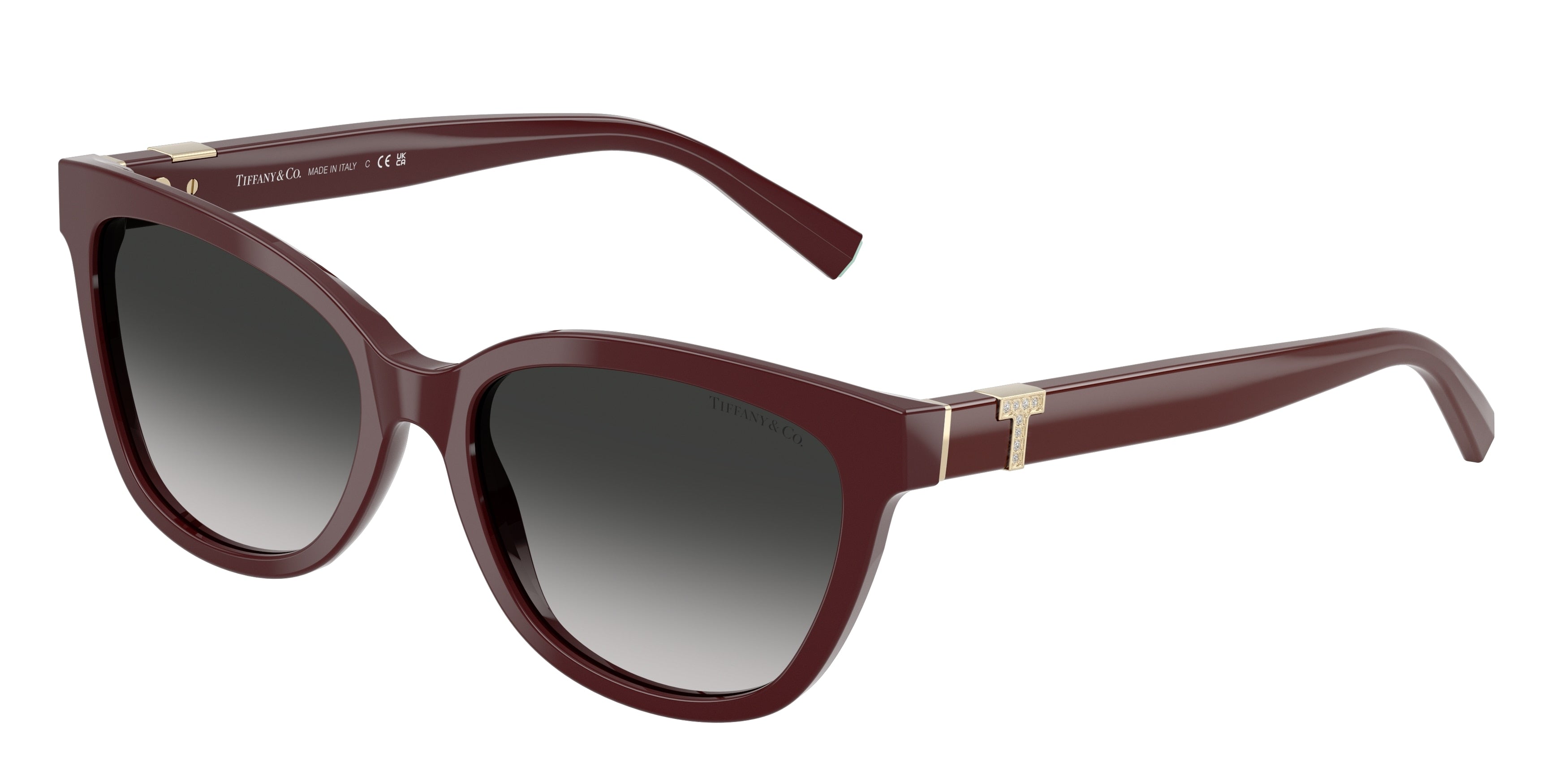 Tiffany TF4237B Cat Eye Sunglasses 83893C-Burgundy 55-140-17 - Color Map Violet