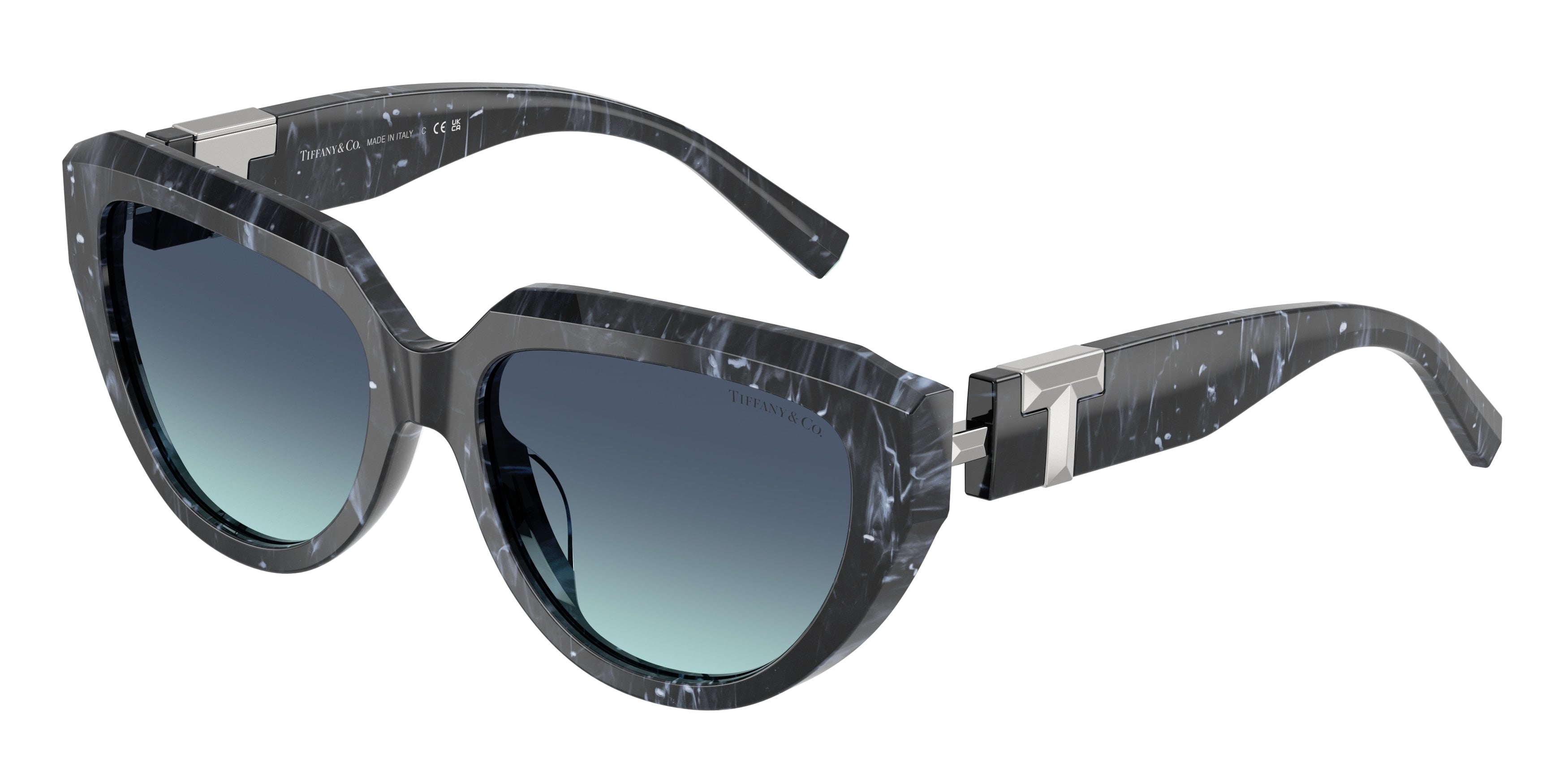 Tiffany TF4238U Pillow Sunglasses 84349S-Striped Black 55-140-17 - Color Map Black