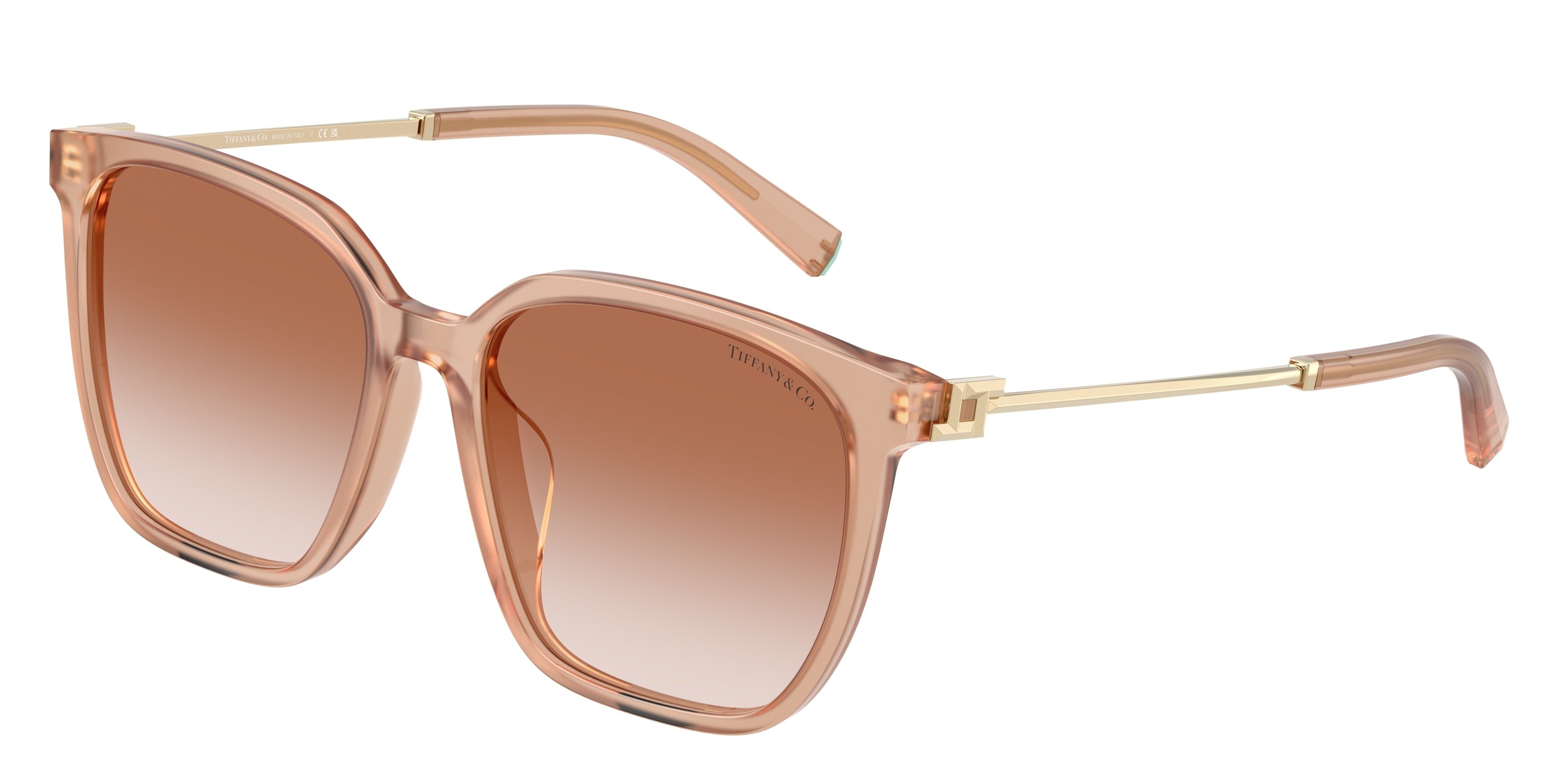 Tiffany TF4244D Square Sunglasses 826813-Opal Nude 56-145-17 - Color Map Pink
