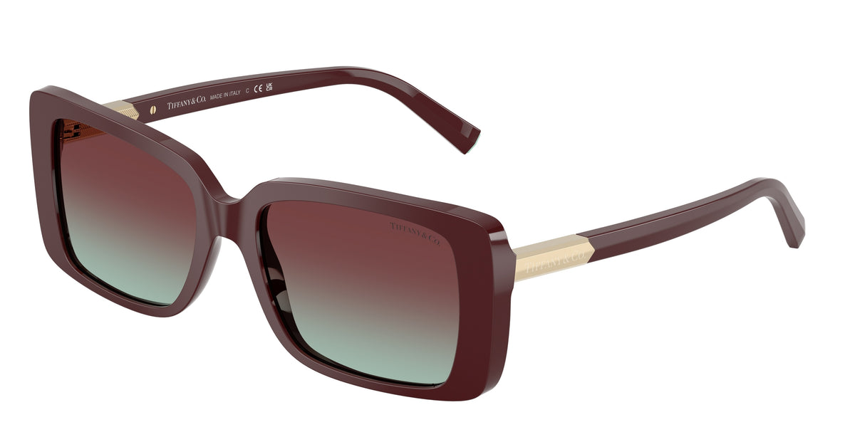 Tiffany TF4249 Rectangle Sunglasses 8389V5-Burgundy 55-140-17 - Color Map Violet