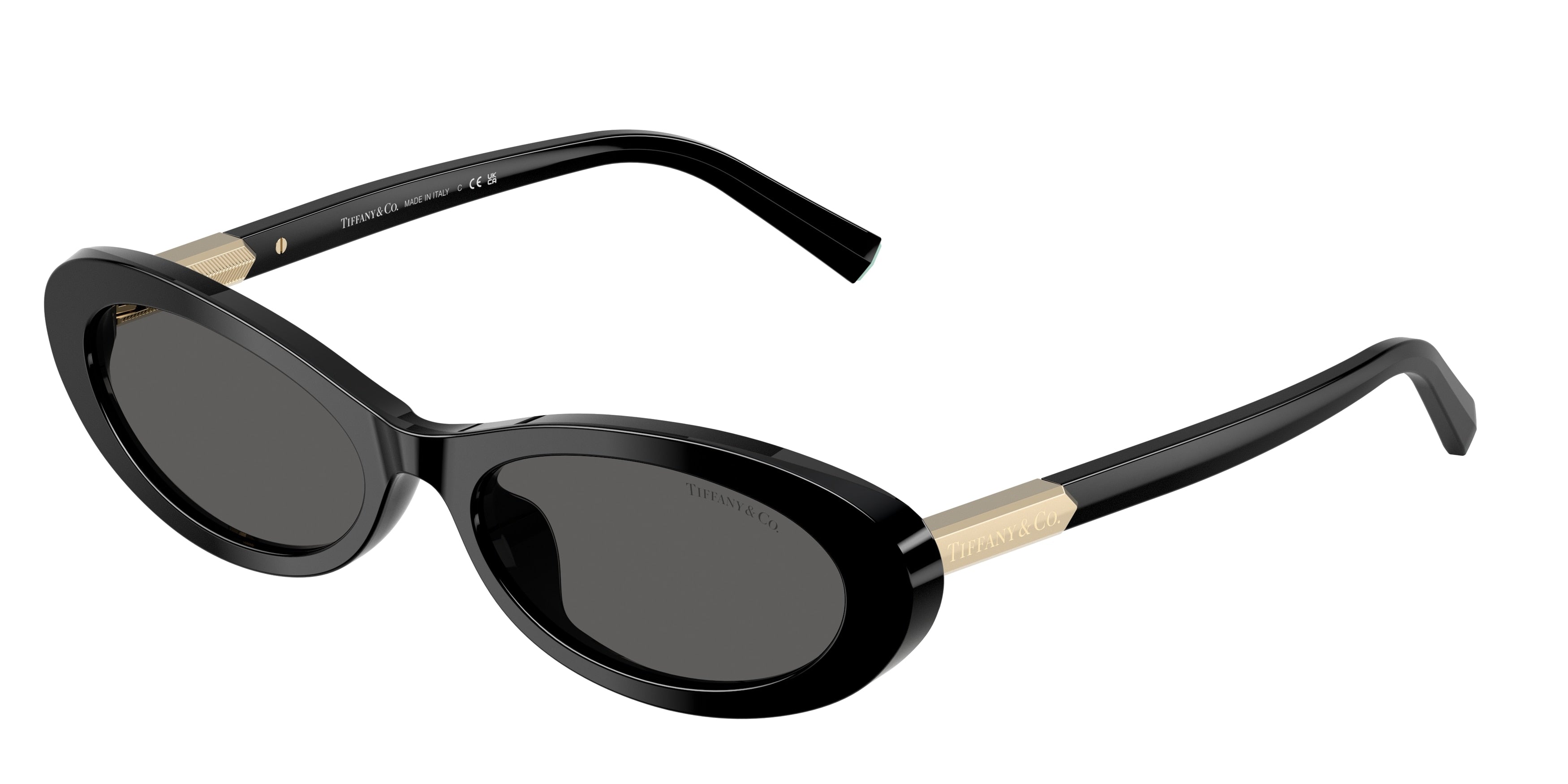 Tiffany TF4250 Oval Sunglasses  8001S4-Black 56-140-17 - Color Map Black