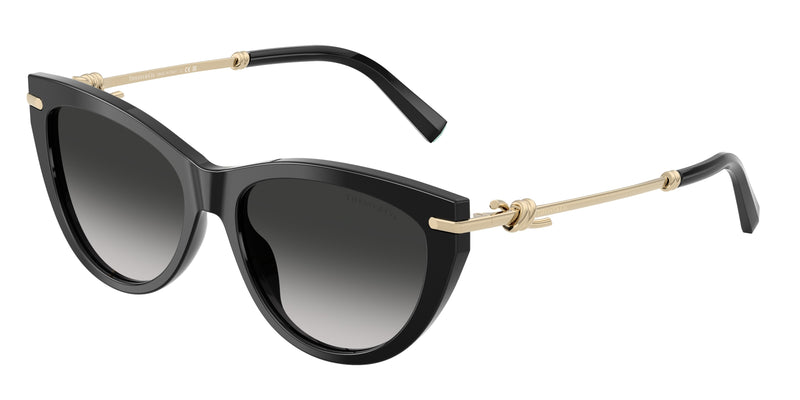 Tiffany TF4253F Cat Eye Sunglasses 80013C-Black 55-145-16 - Color Map Black
